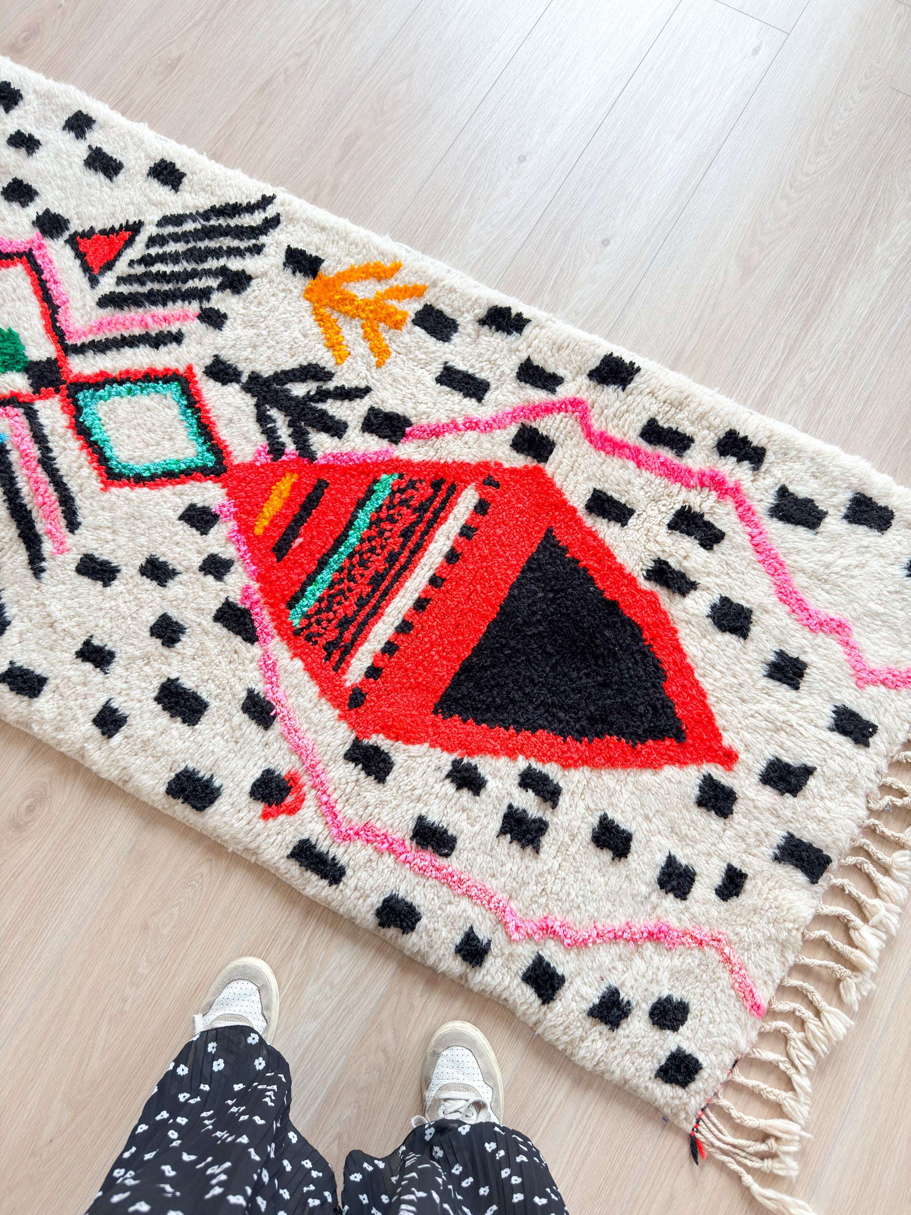 Bunter Berber-Flurteppich 89 x 243 cm – Nr. 1479