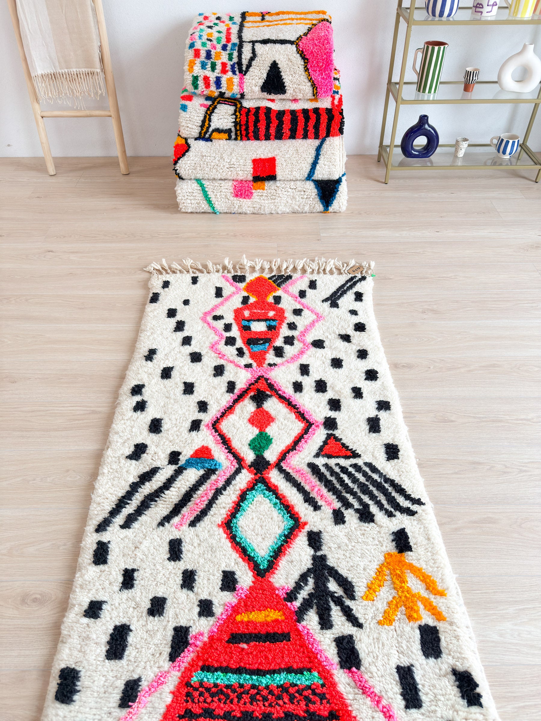 Bunter Berber-Flurteppich 89 x 243 cm – Nr. 1479