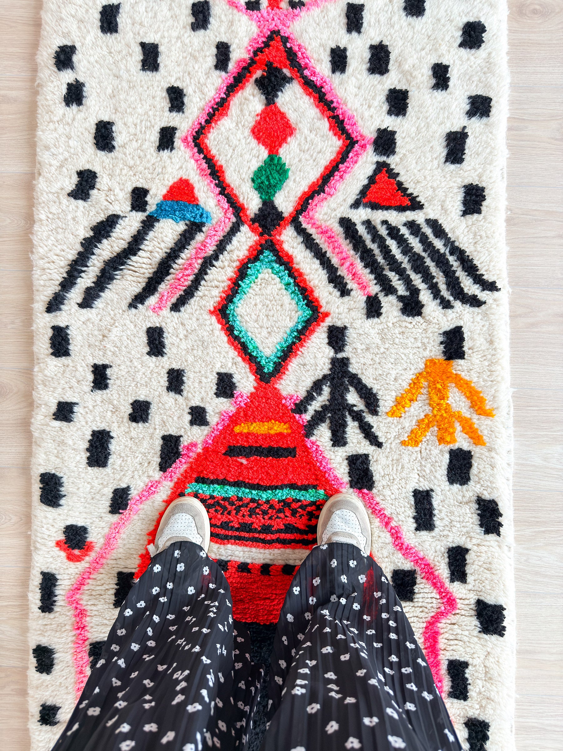 Bunter Berber-Flurteppich 89 x 243 cm – Nr. 1479