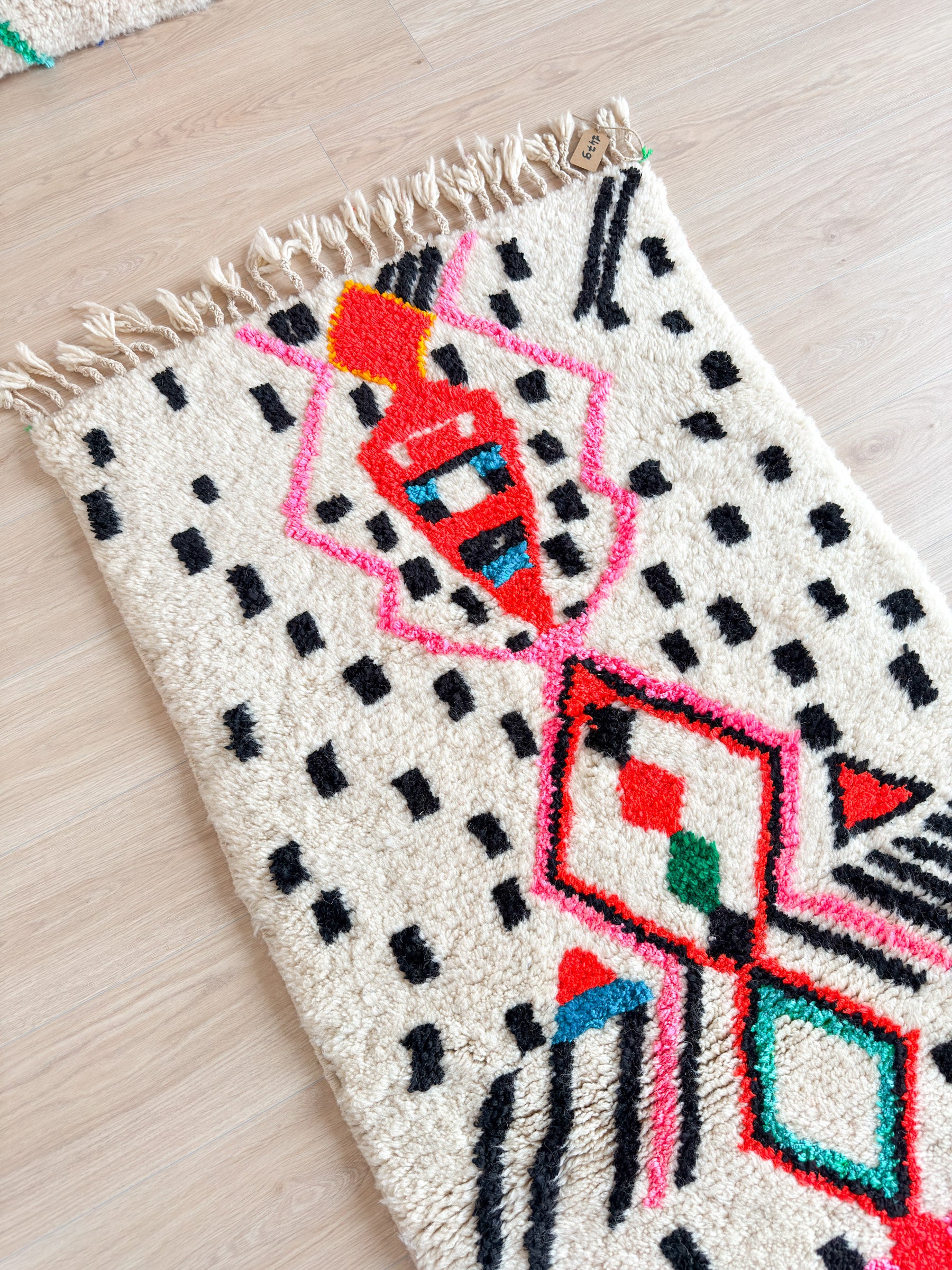 Bunter Berber-Flurteppich 89 x 243 cm – Nr. 1479
