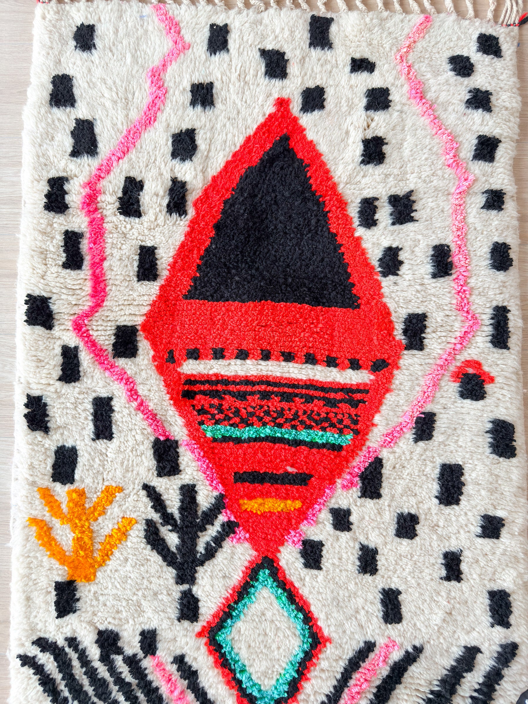 Bunter Berber-Flurteppich 89 x 243 cm – Nr. 1479