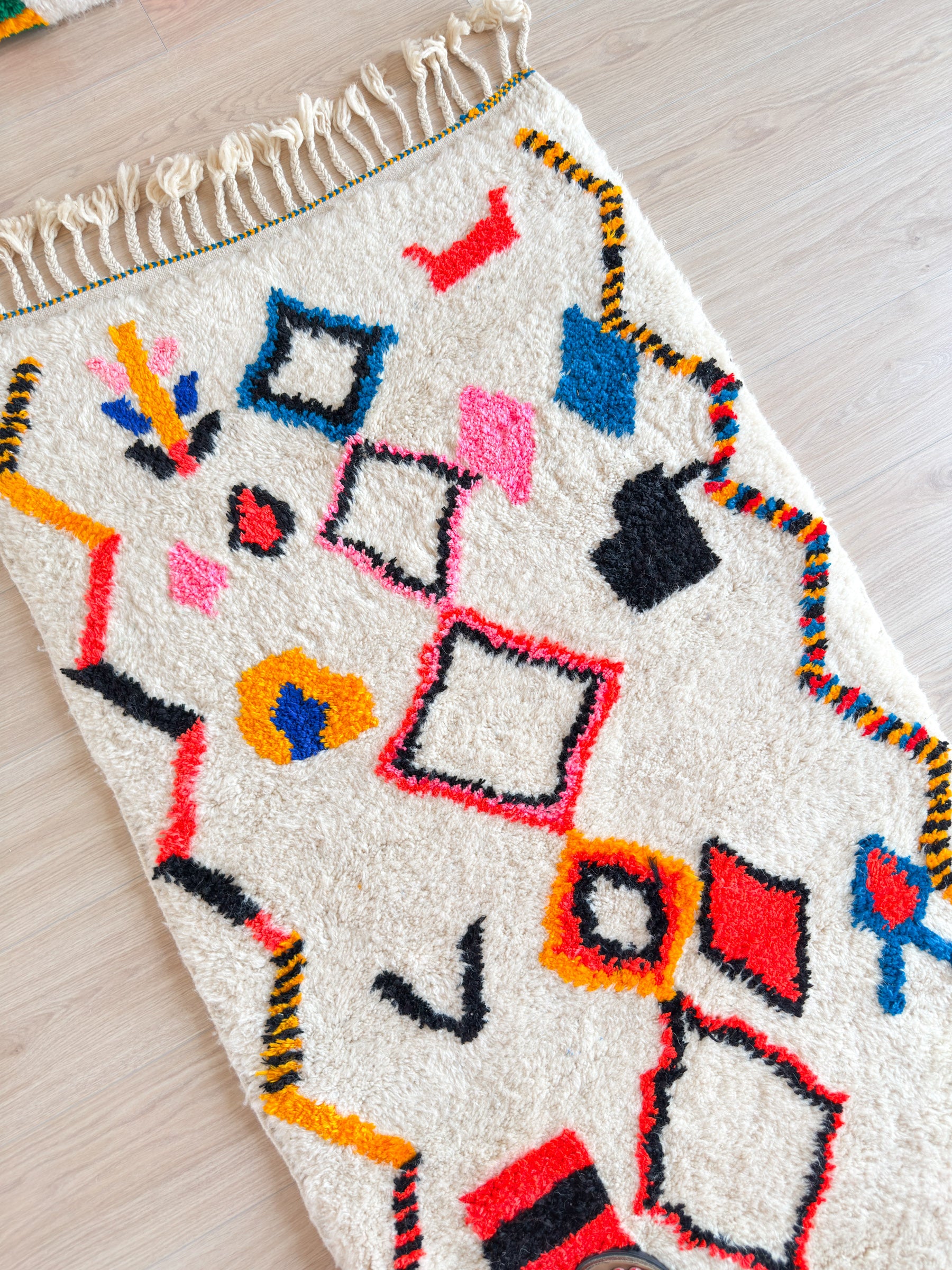 Farbenfroher Berber-Läuferteppich 89 x 324 cm - Nr. 2243