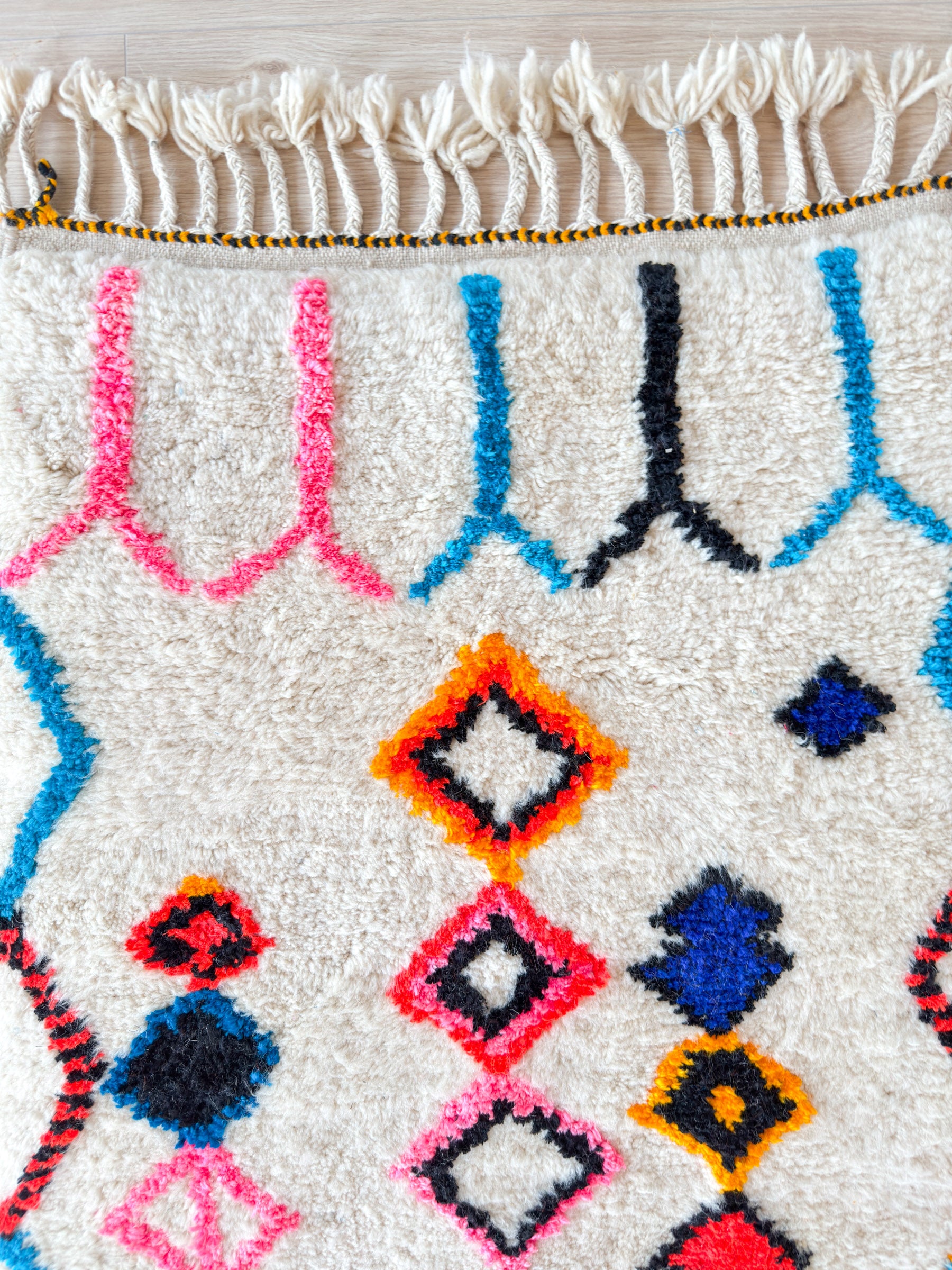 Farbenfroher Berber-Läuferteppich 89 x 324 cm - Nr. 2243