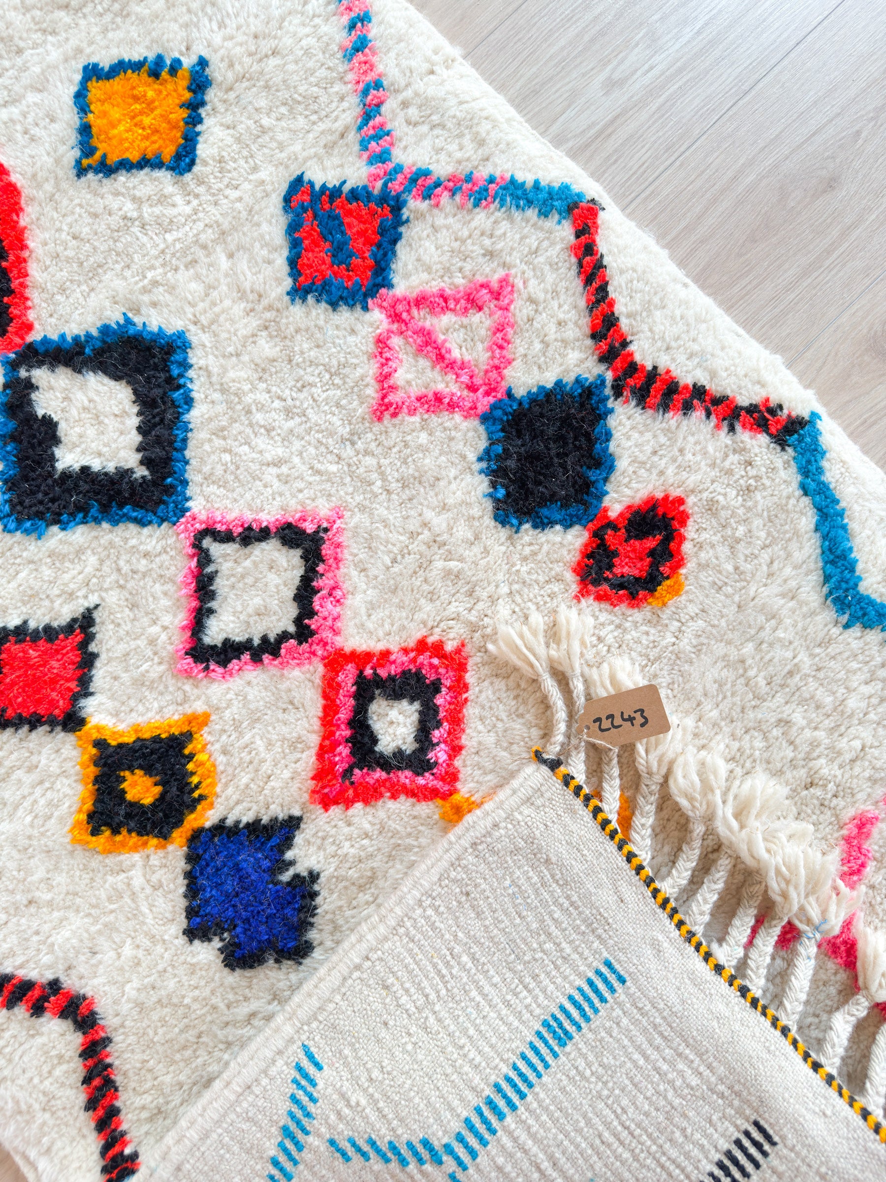 Farbenfroher Berber-Läuferteppich 89 x 324 cm - Nr. 2243