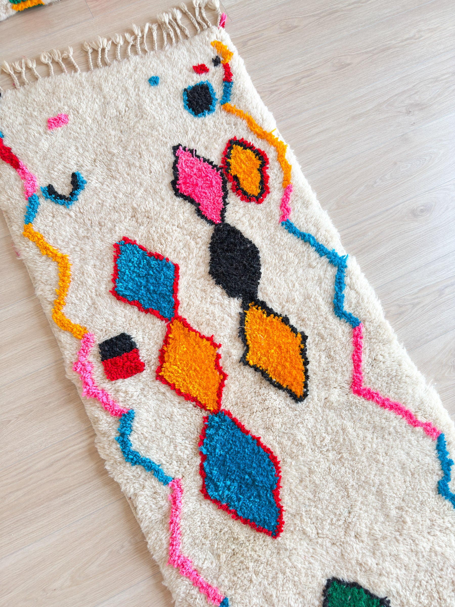 Tapis de couloir berbère coloré 83 x 445 cm - n°2225