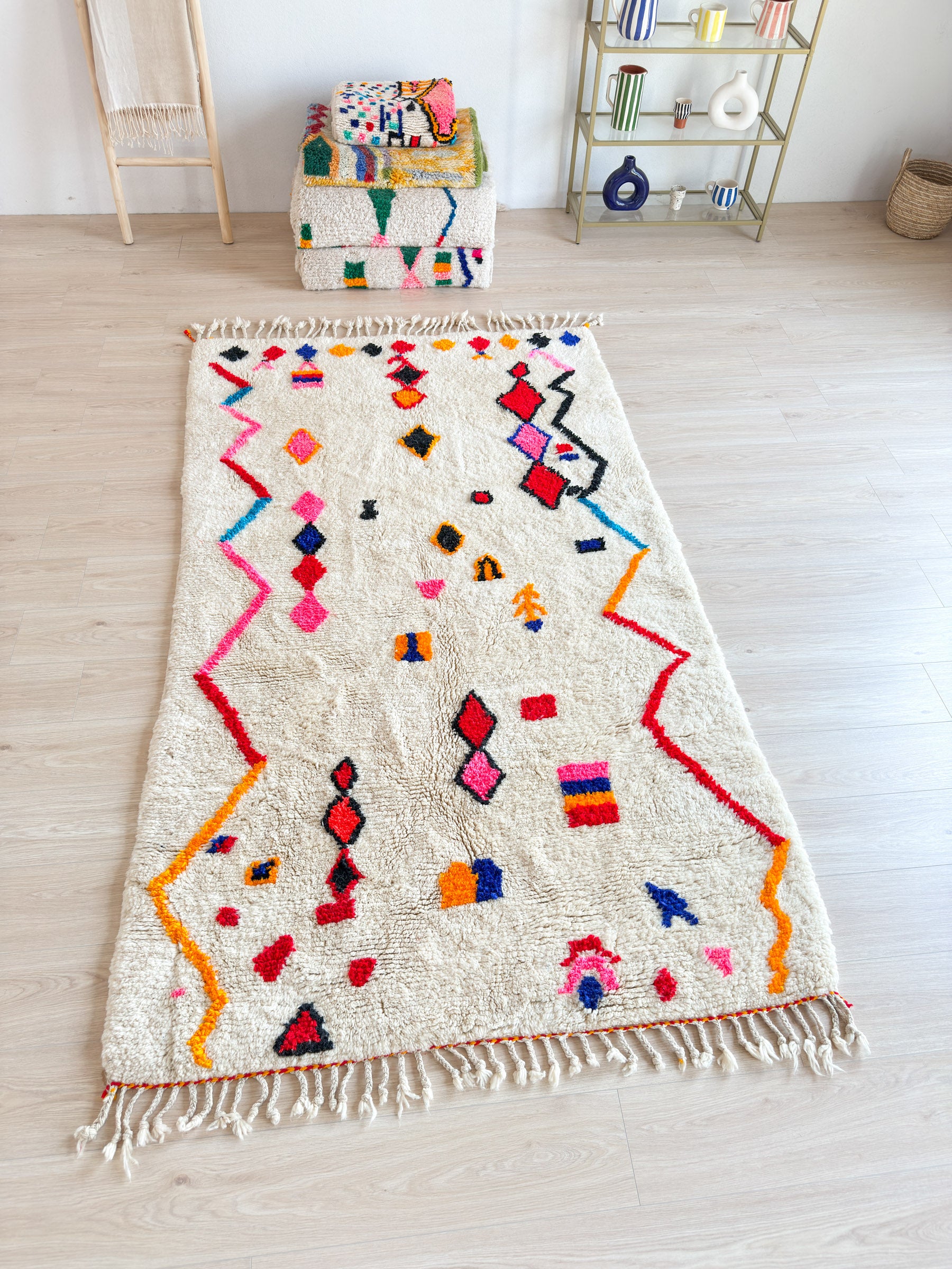 Tapis berbère coloré - n°560