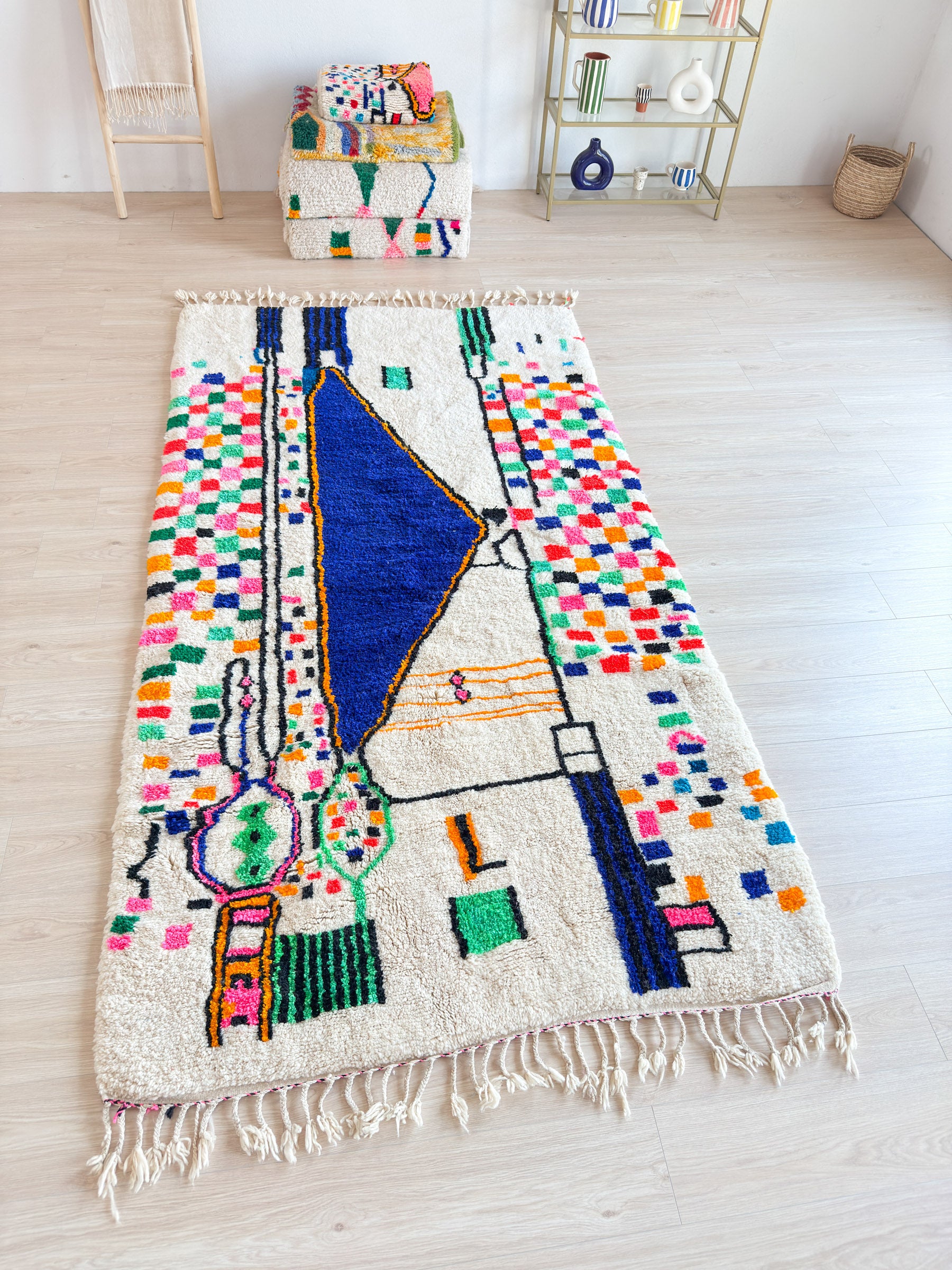 Tapis berbère coloré 152 x 299 cm - n°2227