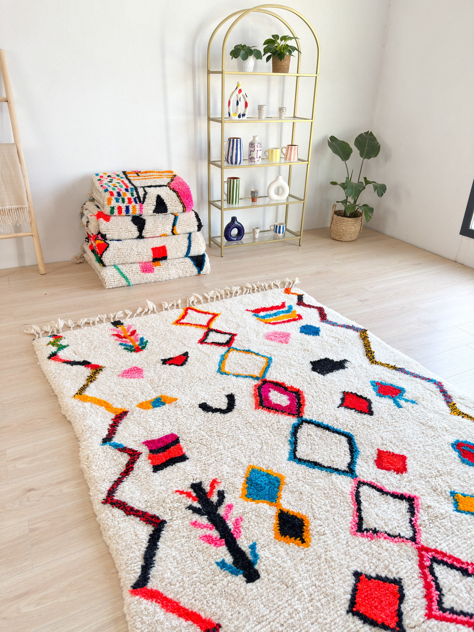Tapis berbère coloré - n°630