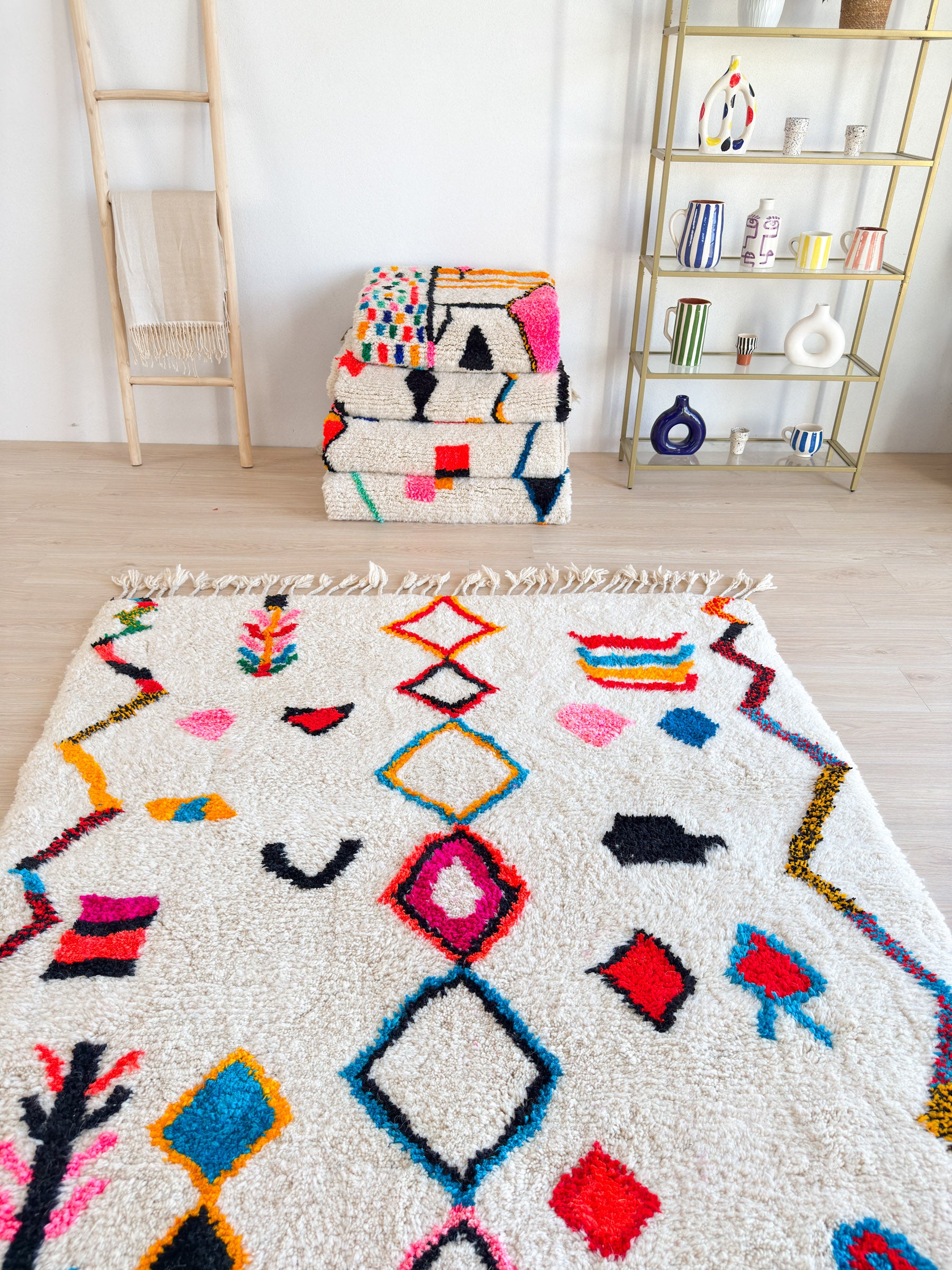 Tapis berbère coloré - n°630