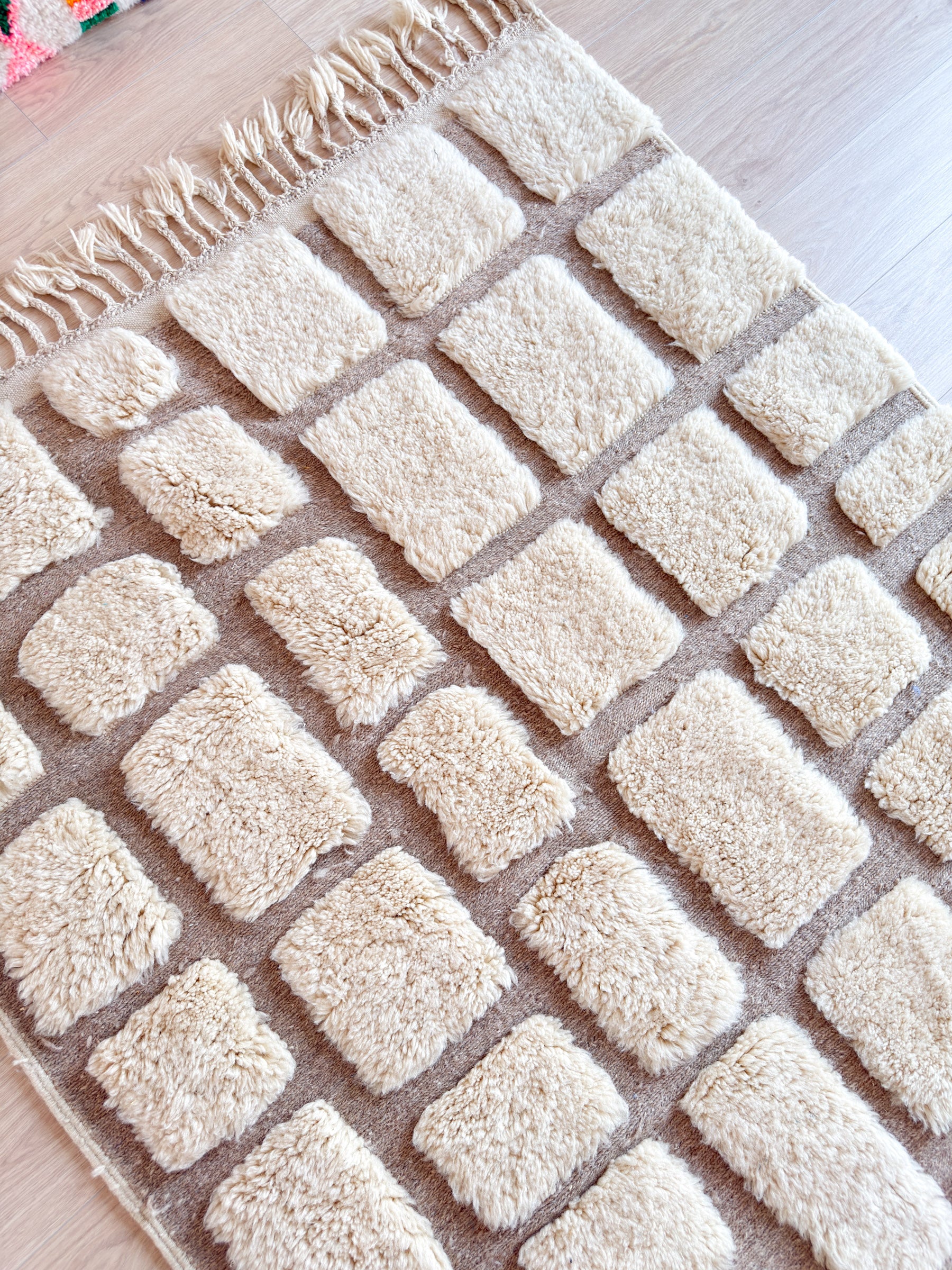 Weißer Berberteppich 151 x 270 cm - Nr. 2257