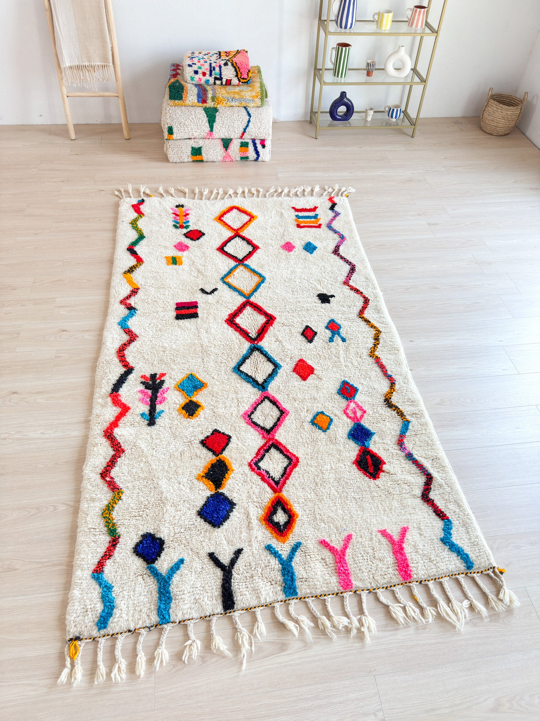 Farbenfroher Berberteppich 149 x 279 cm - Nr. 2260