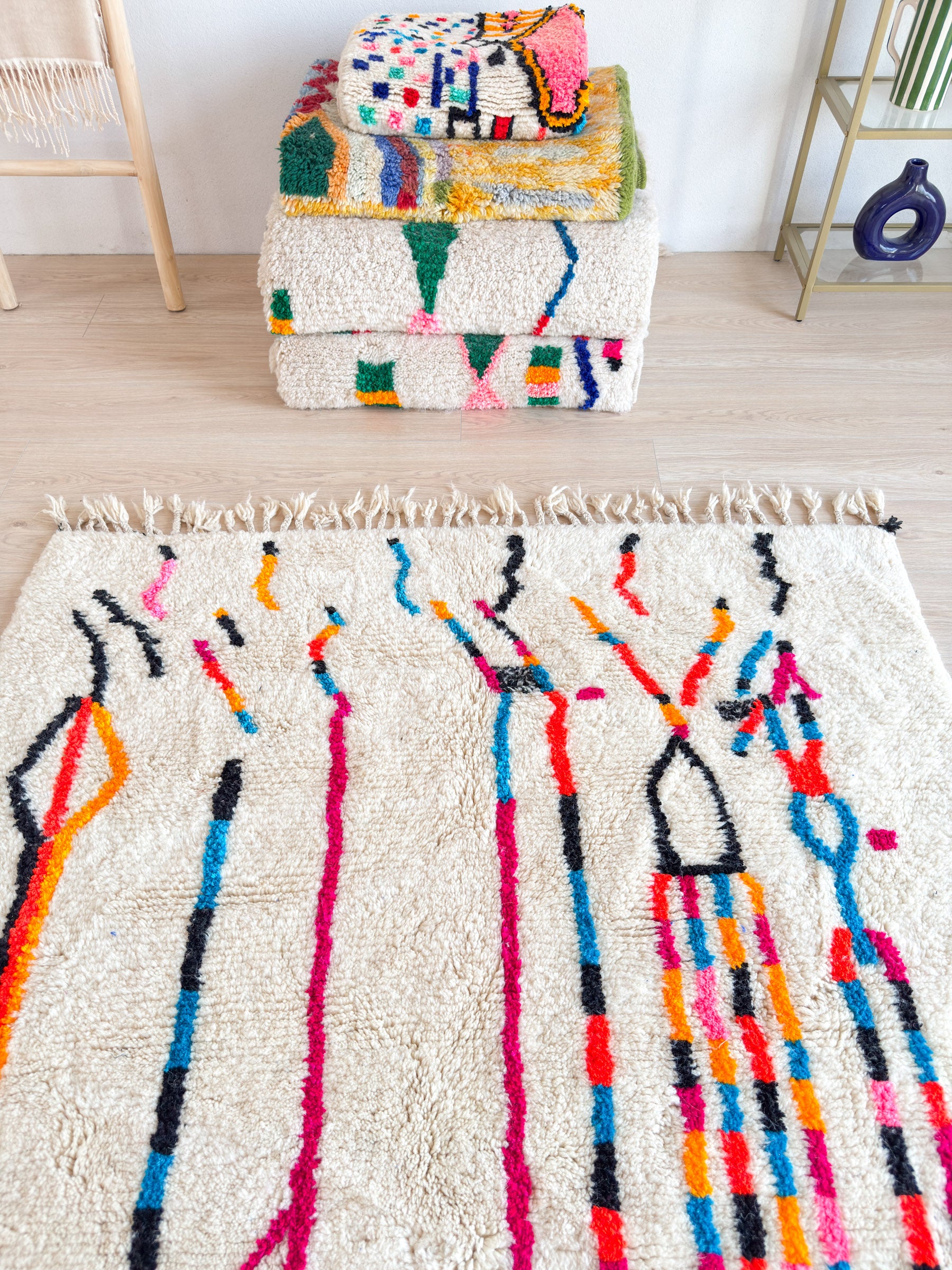 Tapis berbère coloré 153 x 211 cm - n°2259