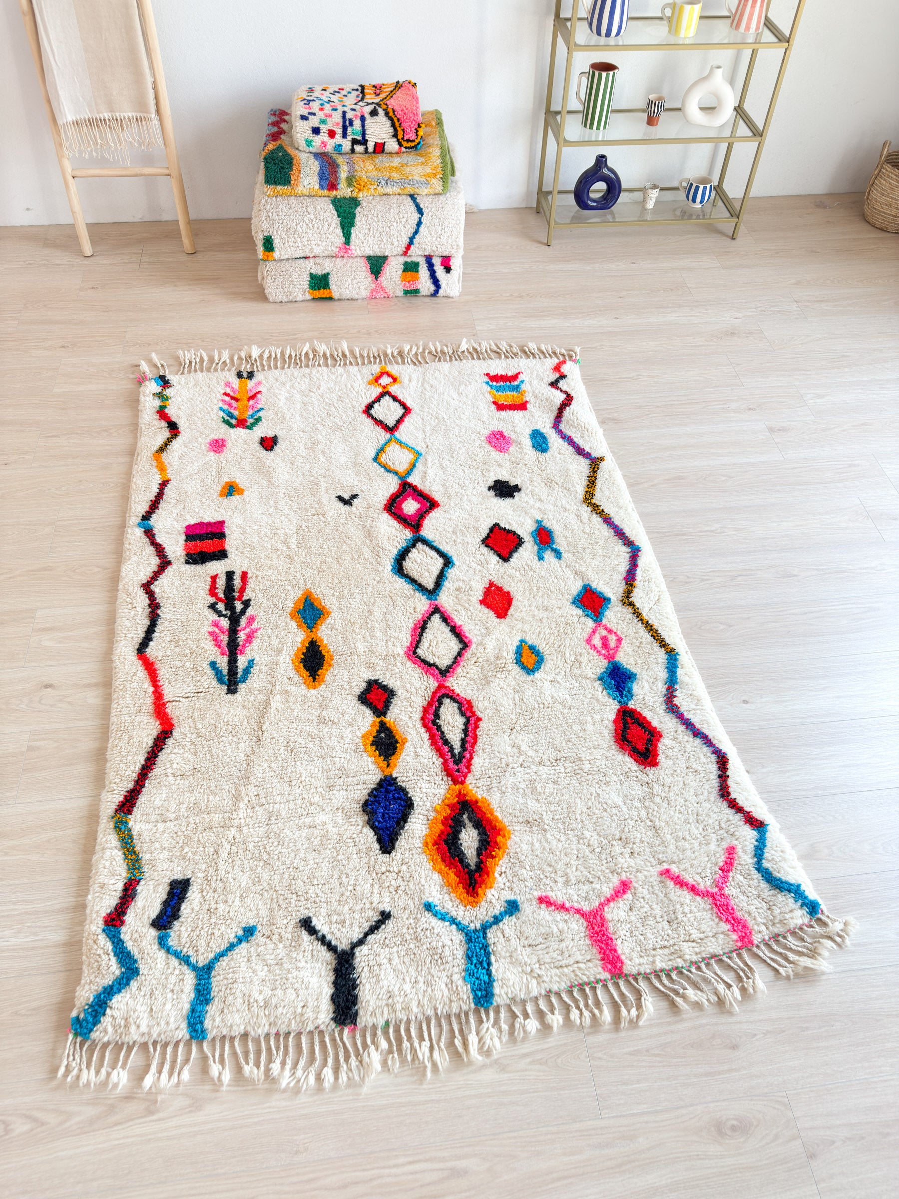 Tapis berbère coloré 152 x 231 cm - n°2262