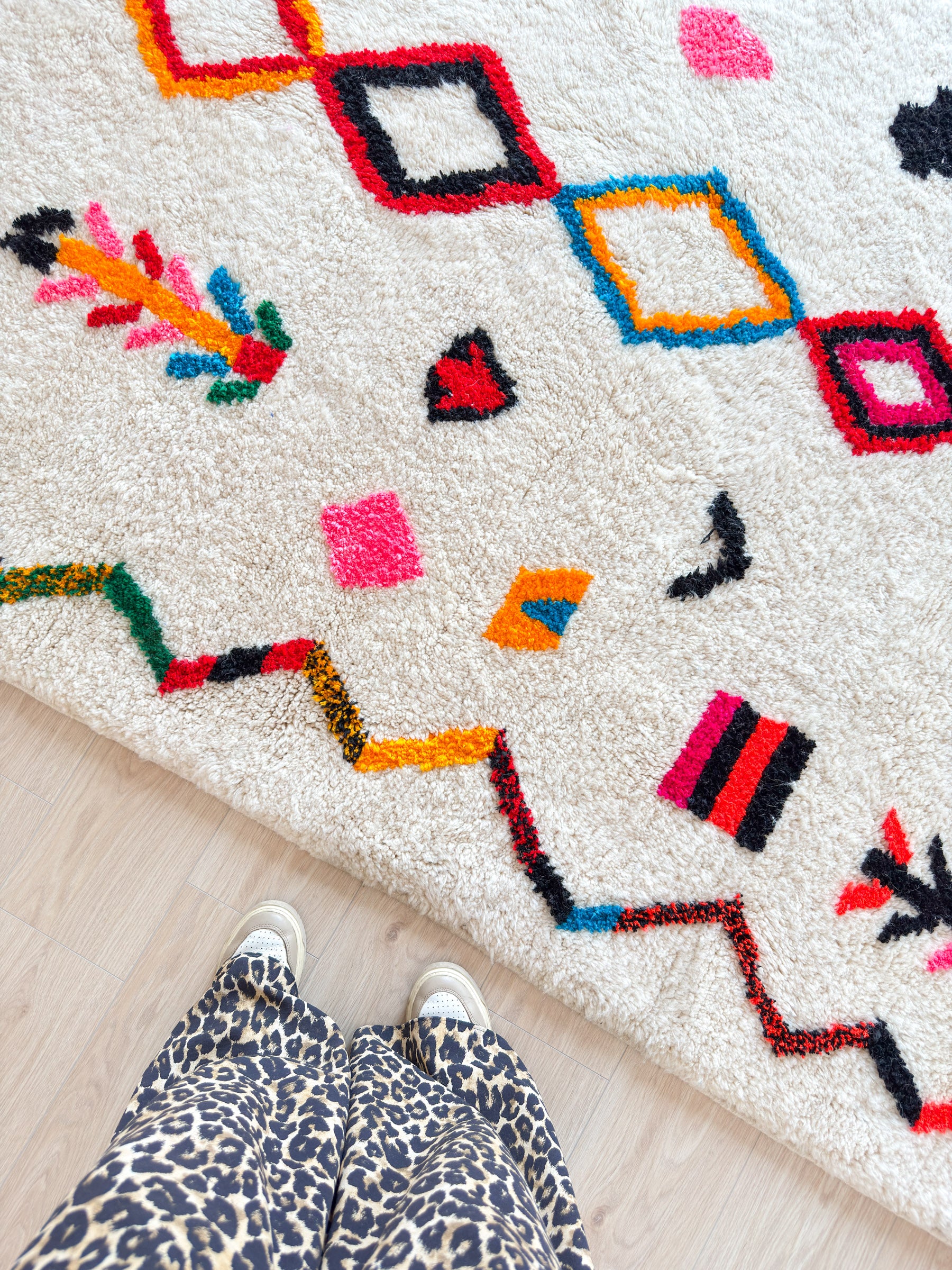 Tapis berbère coloré - n°630