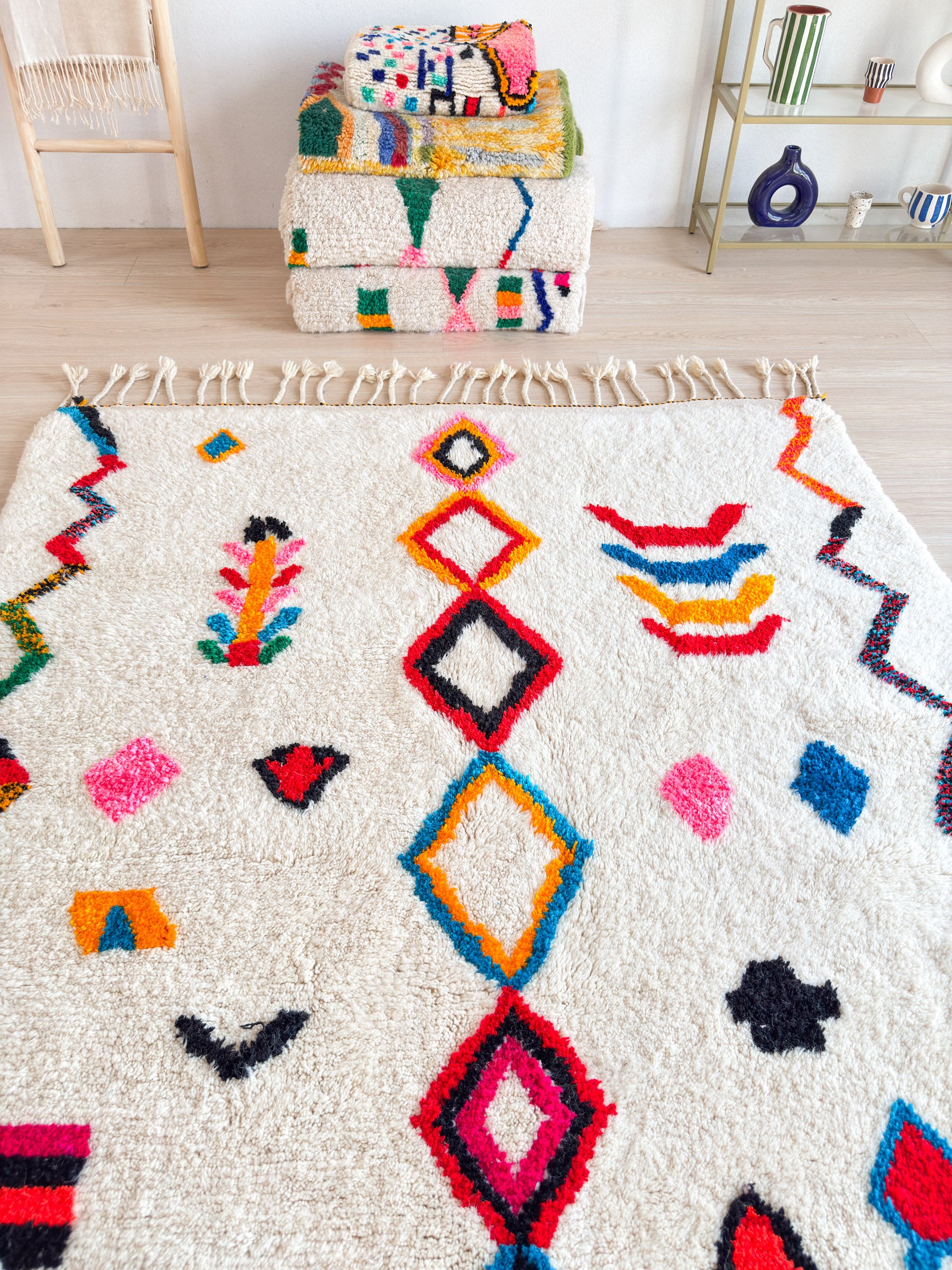 Colorful Berber carpet - n°630