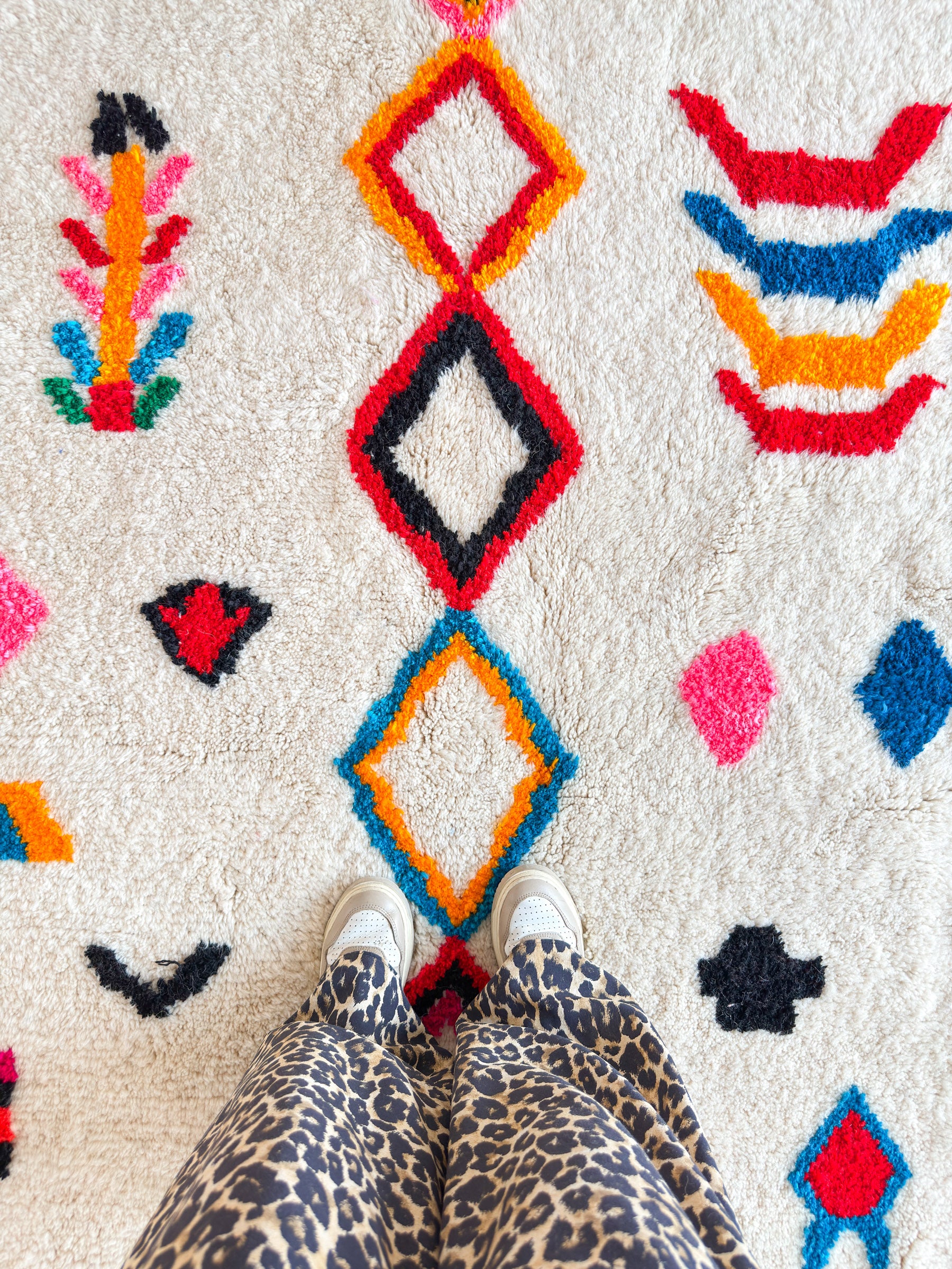 Tapis berbère coloré - n°630