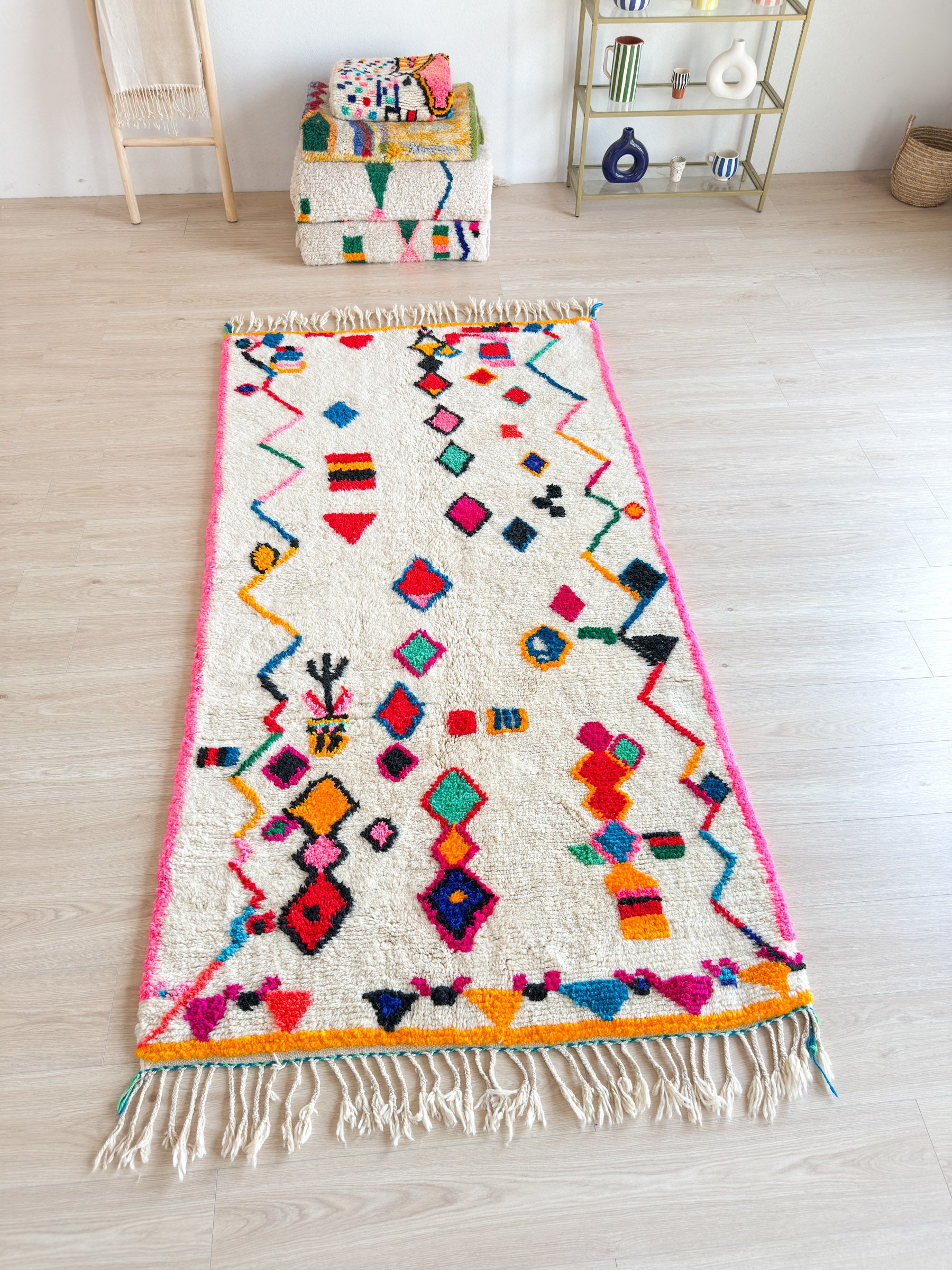 Tapis berbère coloré 134 x 274 cm - n°2255