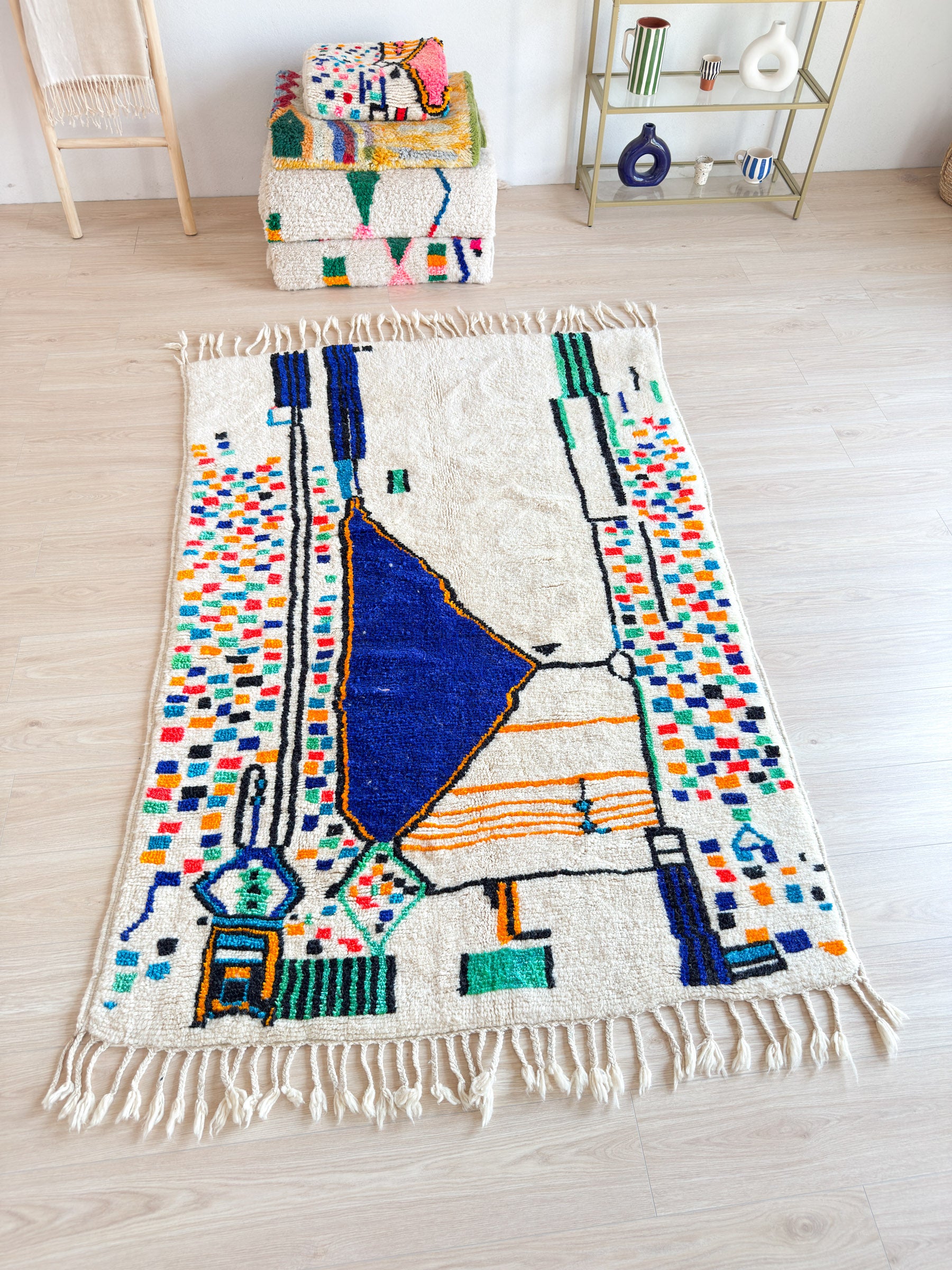 Bunter Berberteppich 144 x 236 cm - Nr. 2231