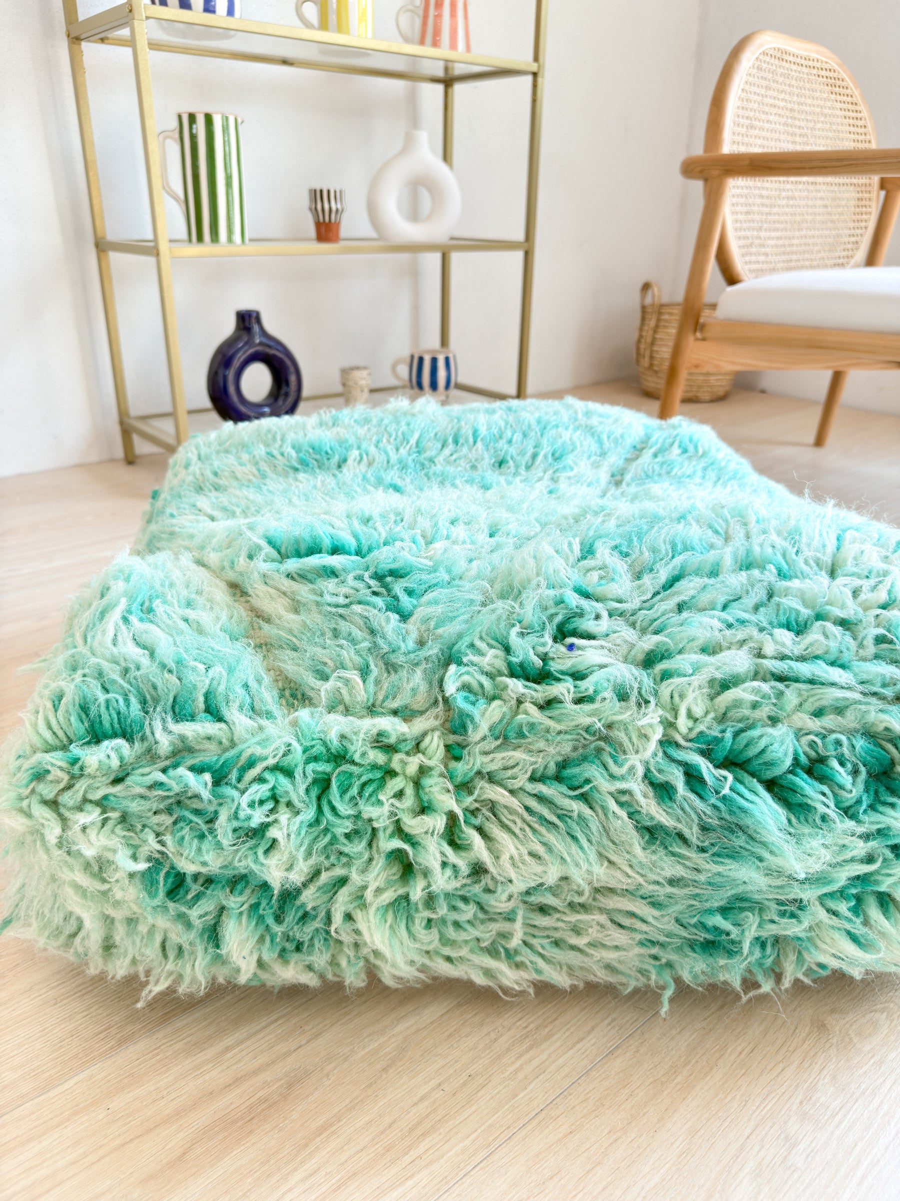 Pouf Marocain, pouf berbère coloré - 60 x 60 cm - n°42