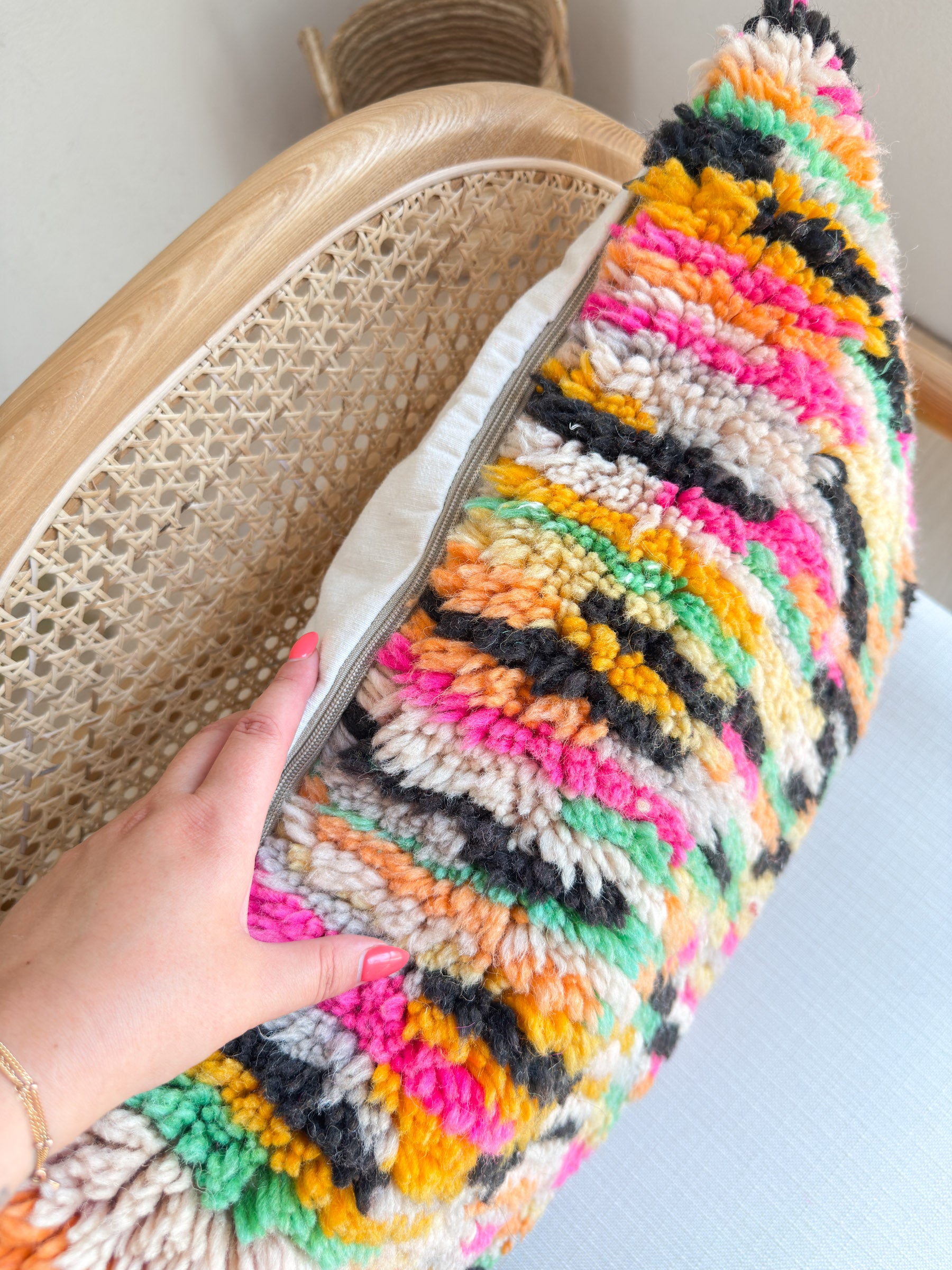 Colorful Berber cushion no. 14