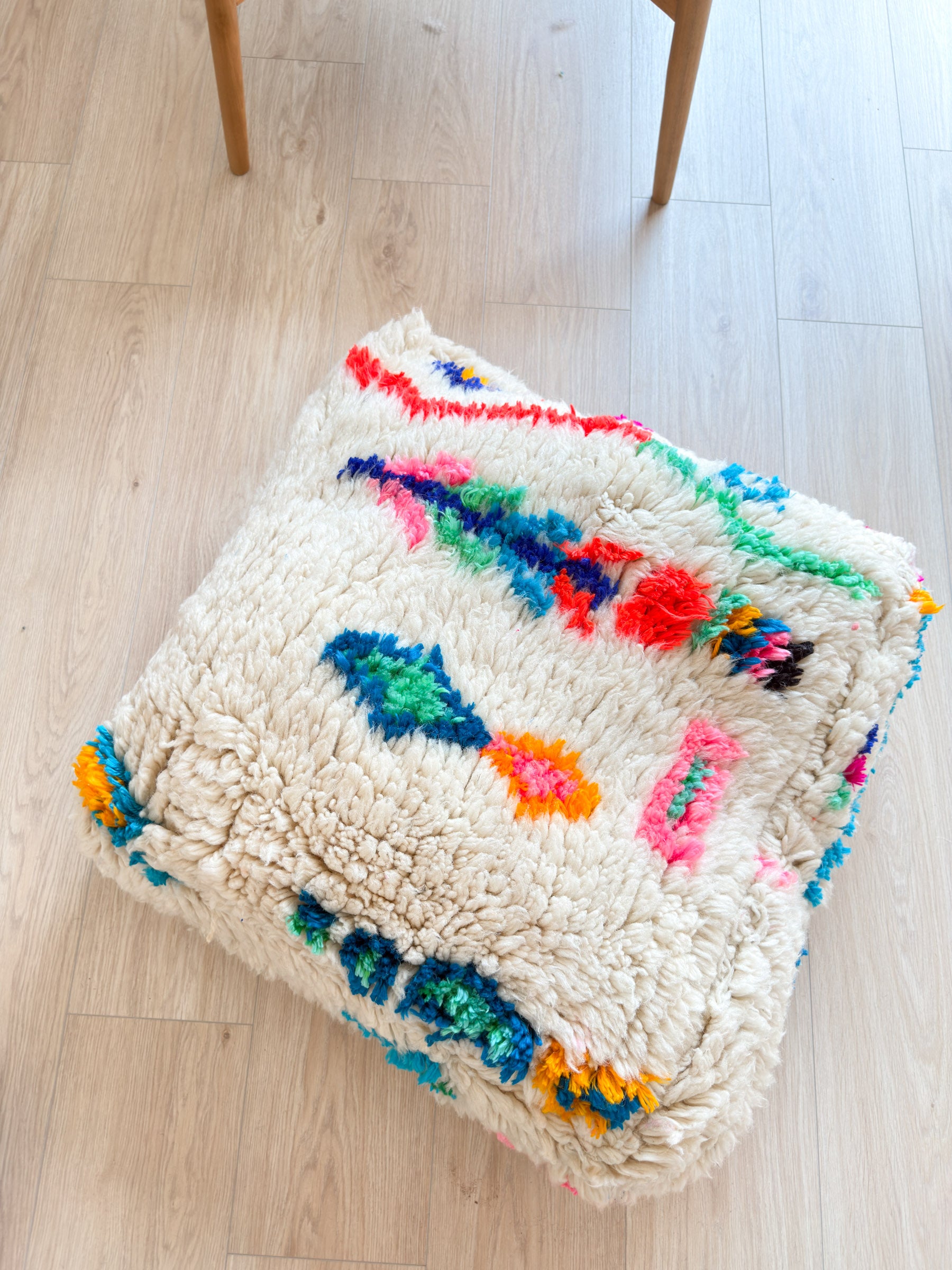 Pouf Marocain, pouf berbère coloré - 60 x 60 cm - n°52