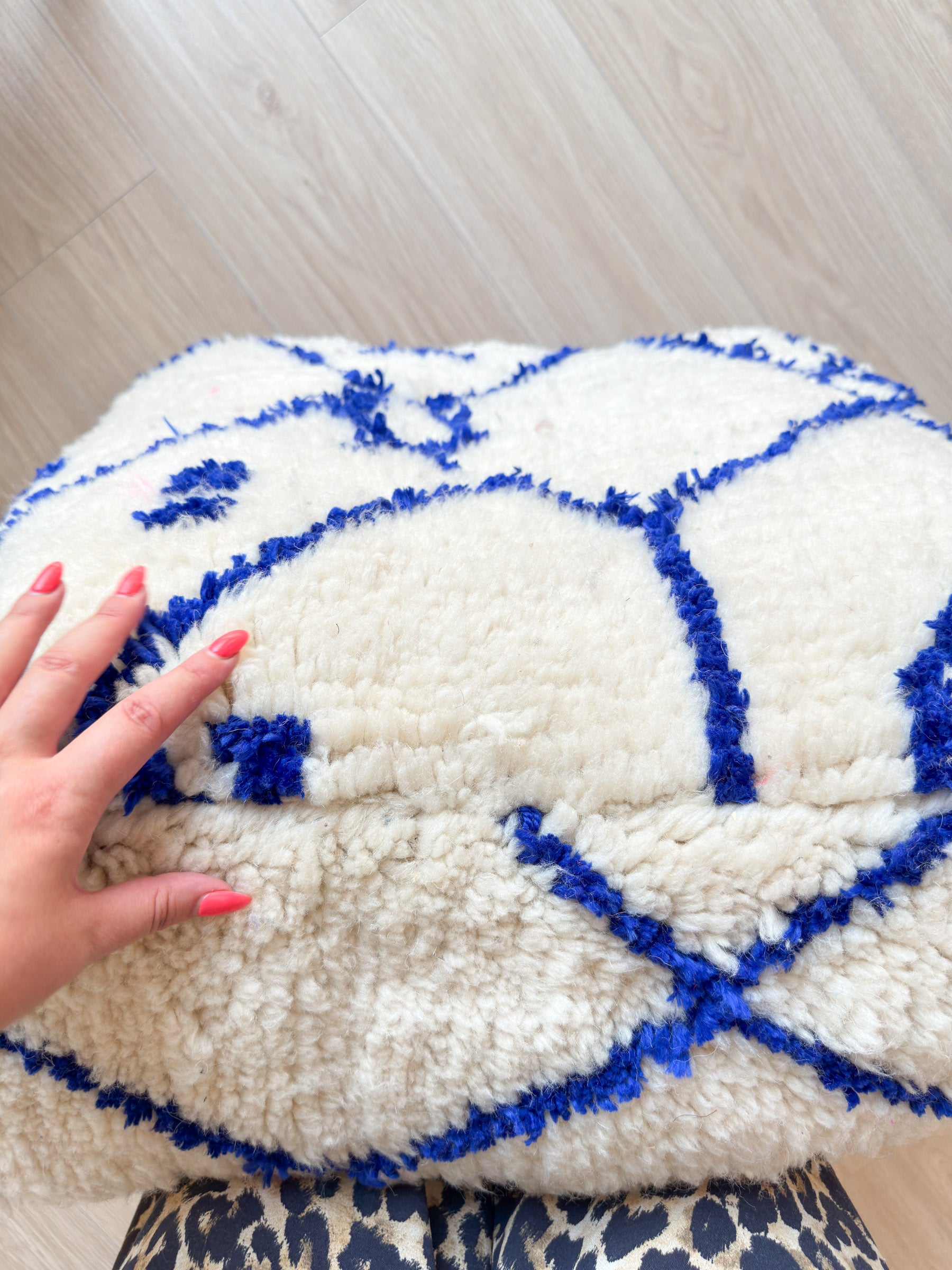 Pouf Marocain, pouf berbère coloré - 60 x 60 cm - n°53