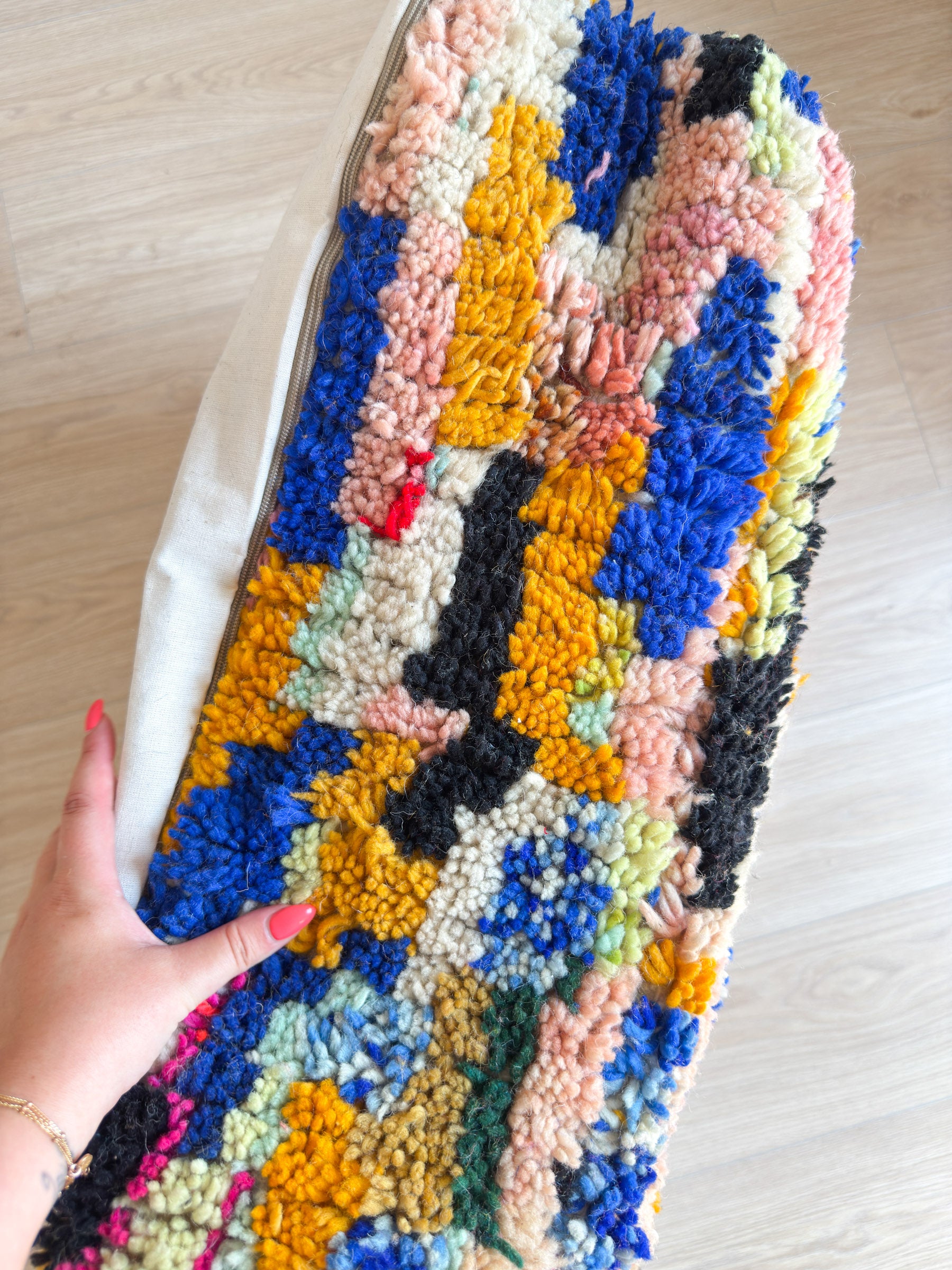Pouf Marocain, pouf berbère coloré - 60 x 60 cm - n°59