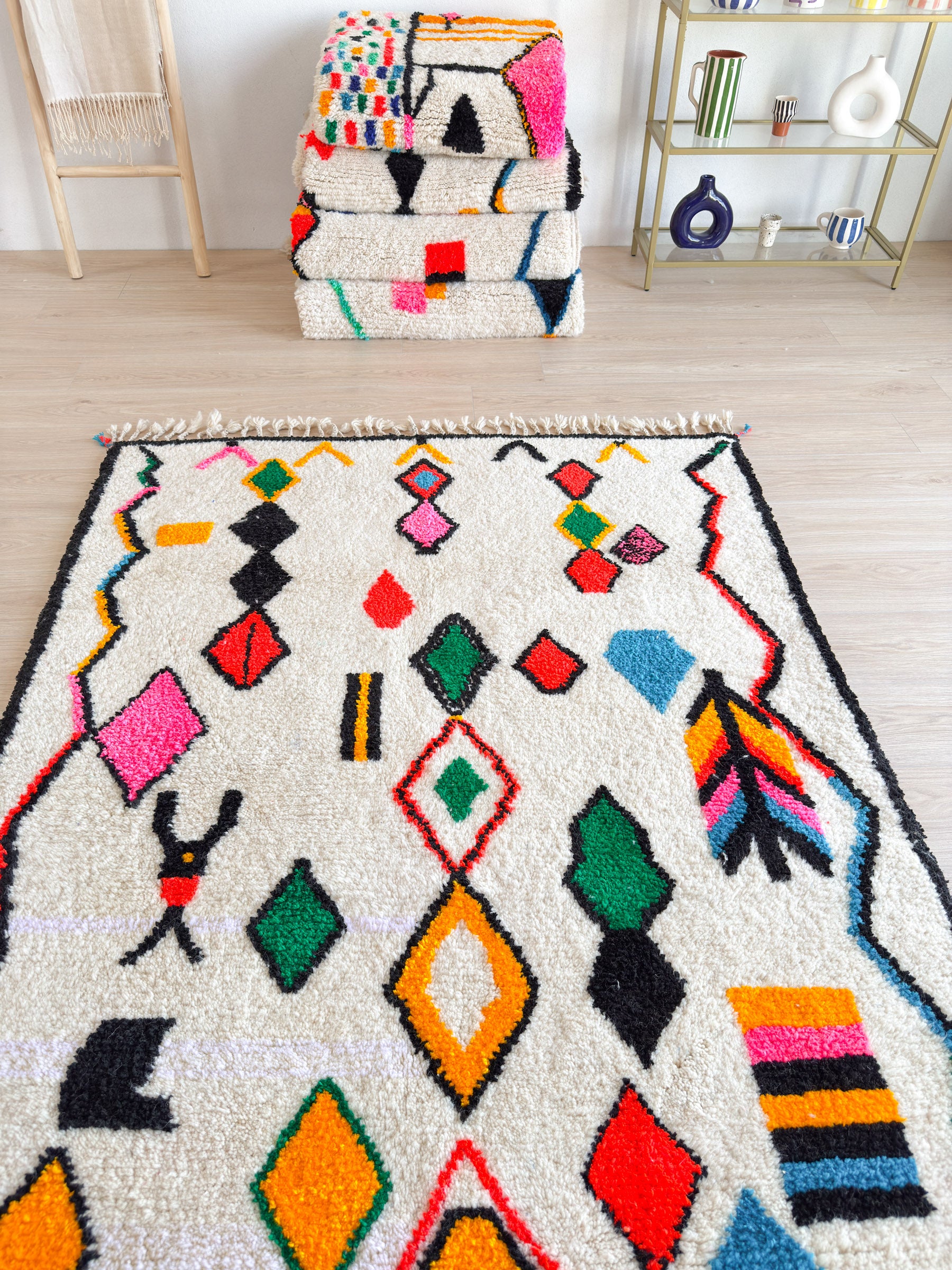 Tapis berbère coloré - n°529