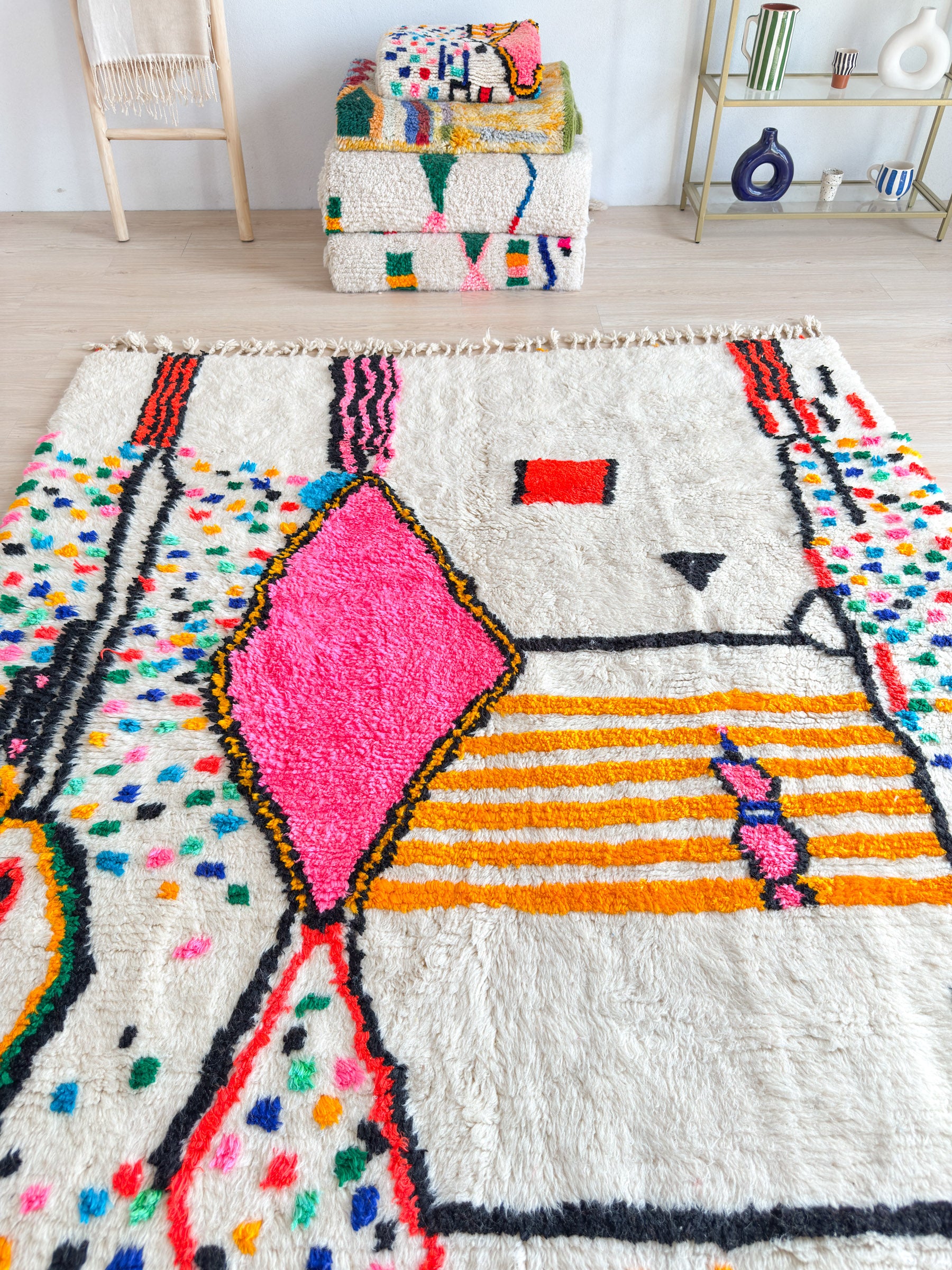 Colorful Berber rug 197 x 304 cm - n°2236