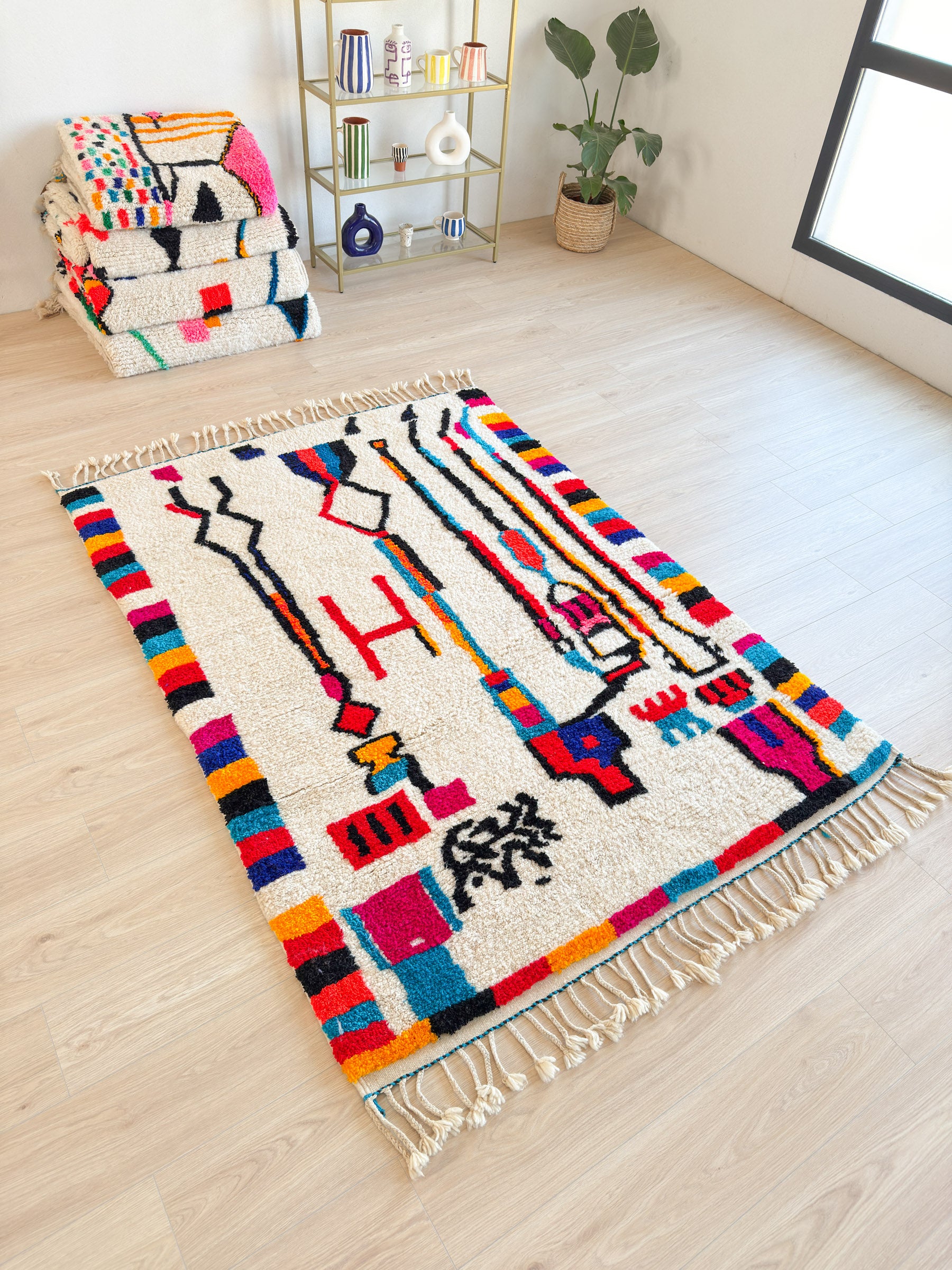 Tapis berbère coloré 152 x 234 cm - n°1910
