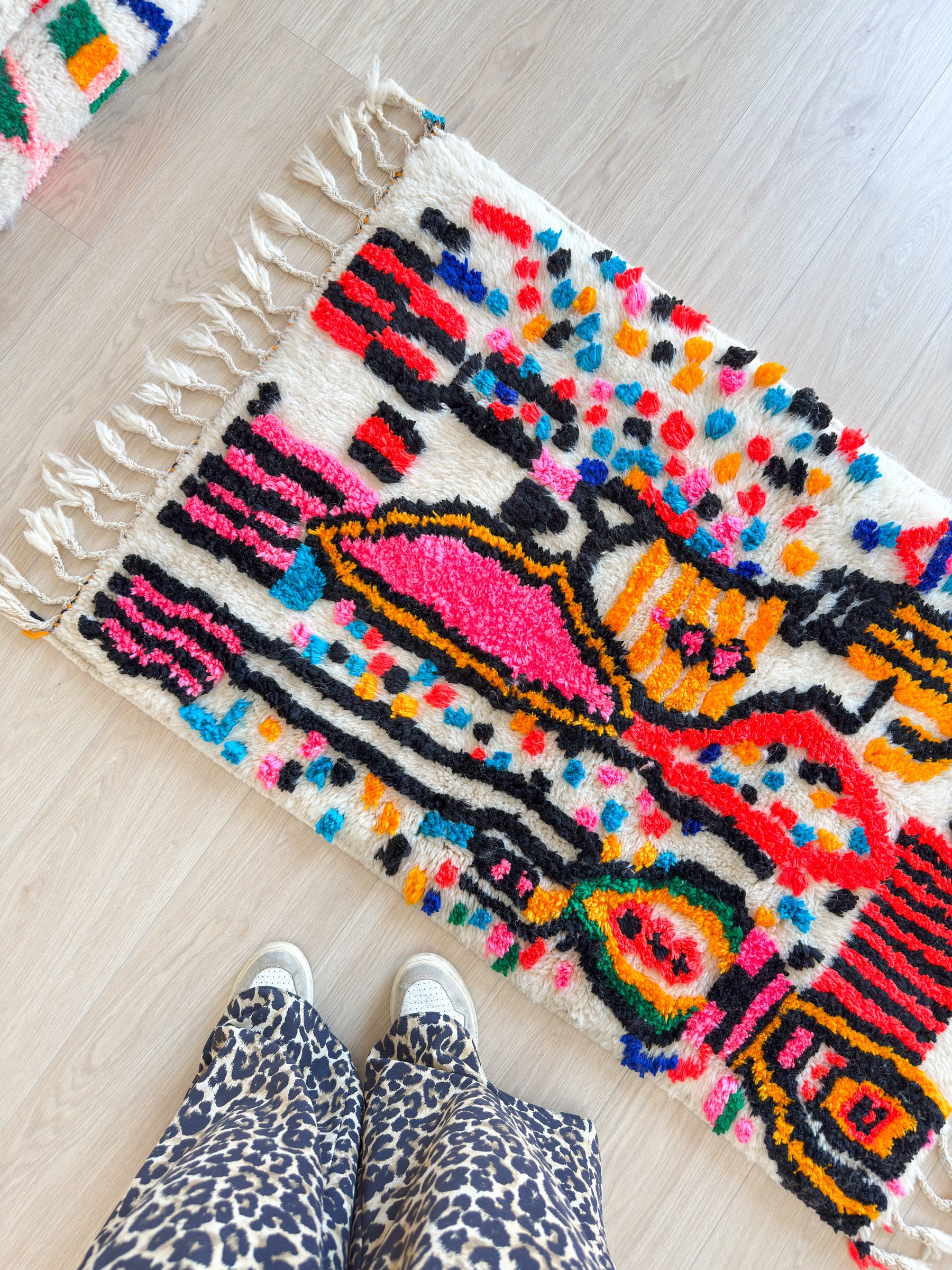 Bunter Berberteppich 83 x 144 cm - Nr. 2325