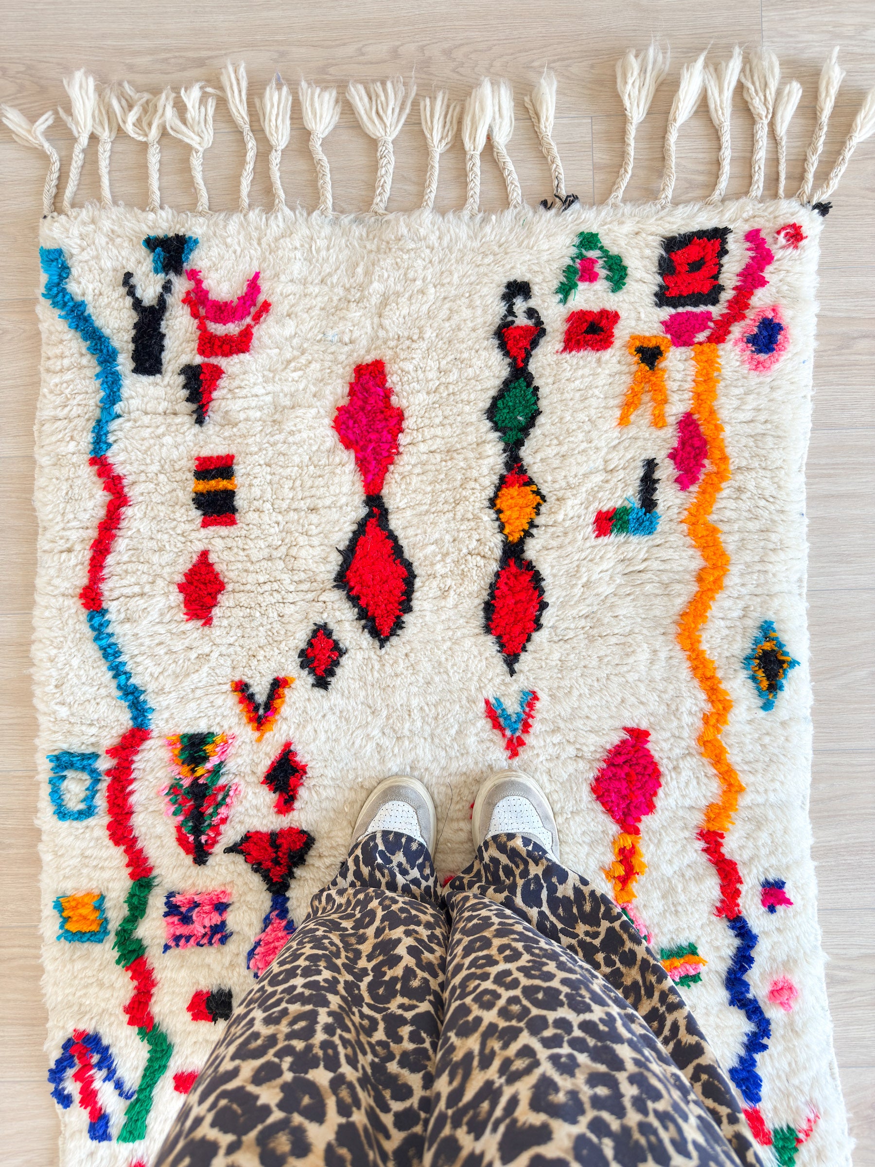 Tapis berbère coloré 93 x 150 cm - n°2302