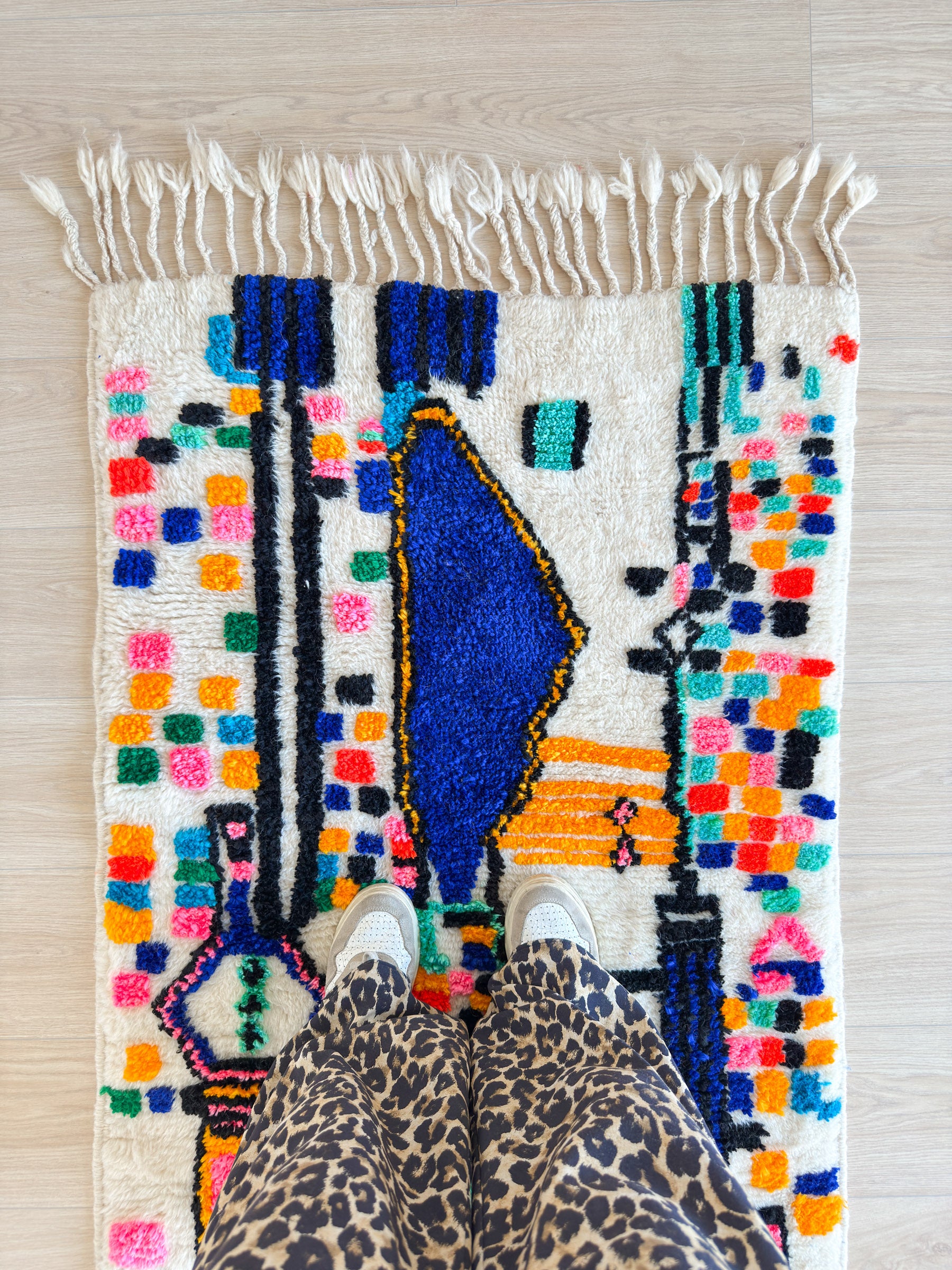 Bunter Berberteppich 84 x 156 cm - Nr. 2321