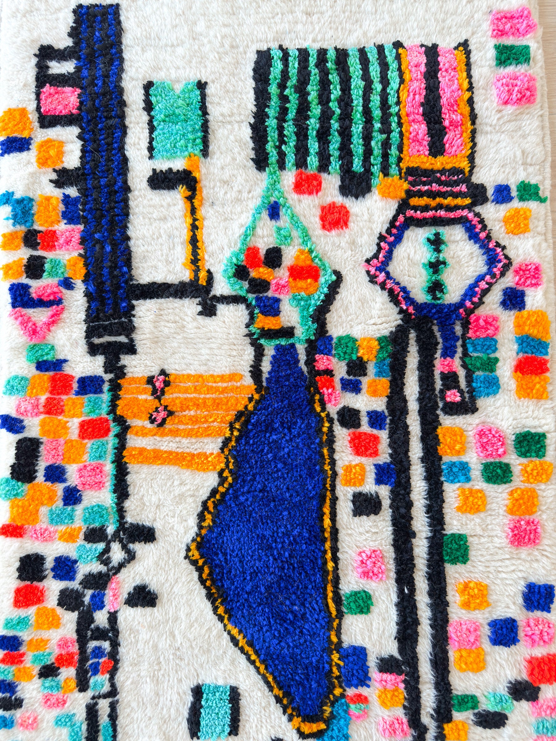 Colorful Berber rug 84 x 156 cm - n°2321