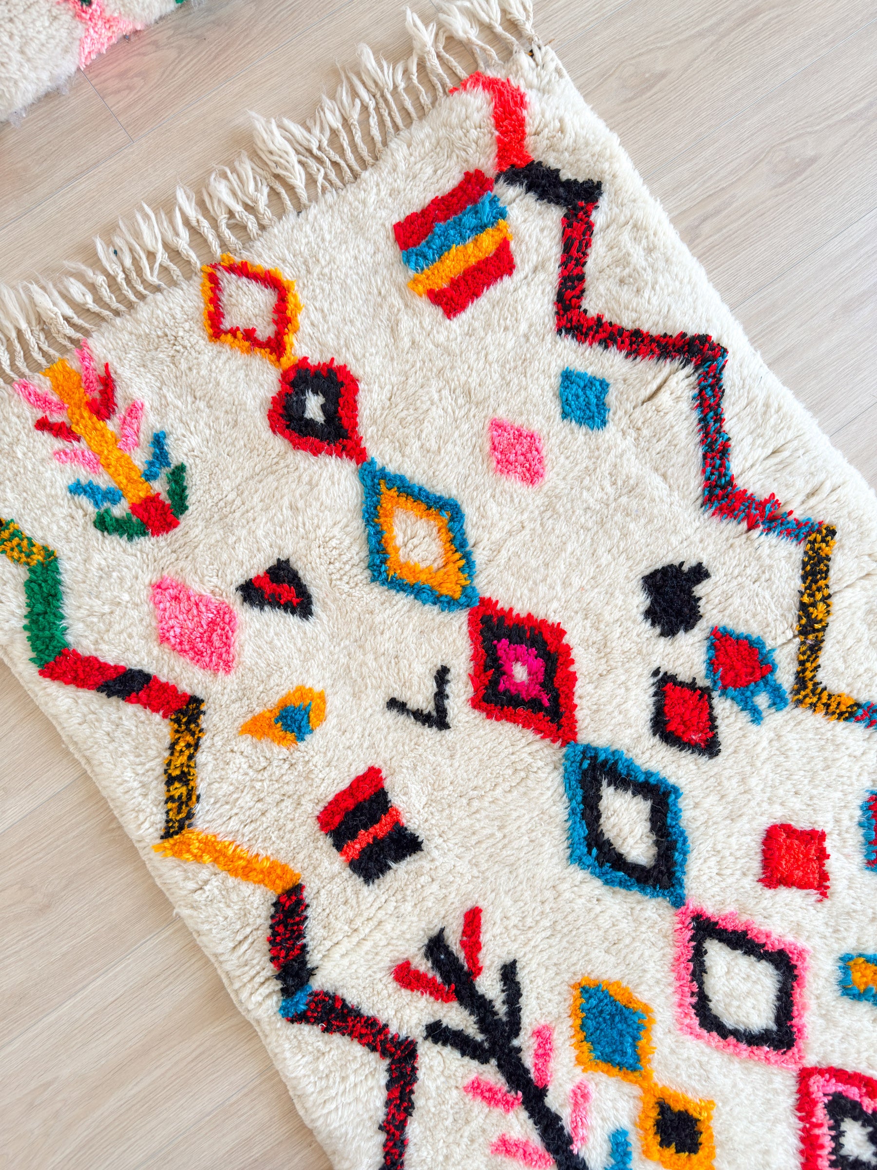 Tapis berbère coloré 93 x 195 cm - n°2330