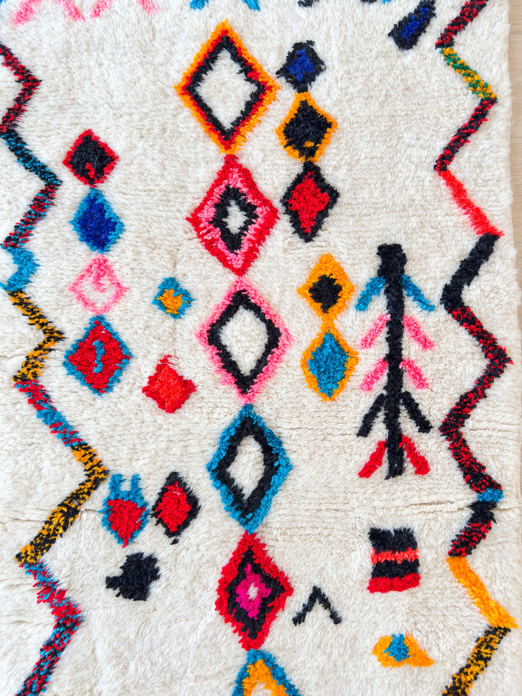 Tapis berbère coloré 93 x 195 cm - n°2330