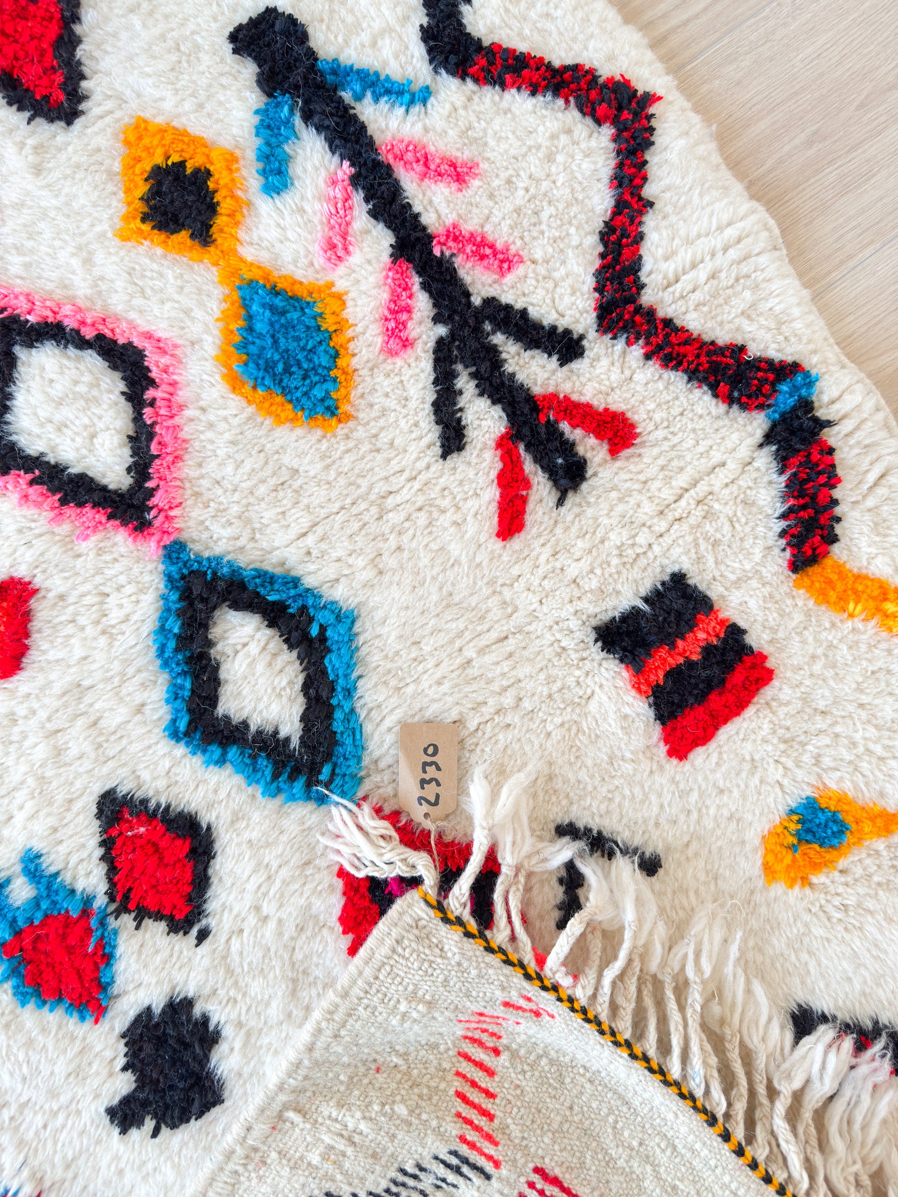 Tapis berbère coloré 93 x 195 cm - n°2330