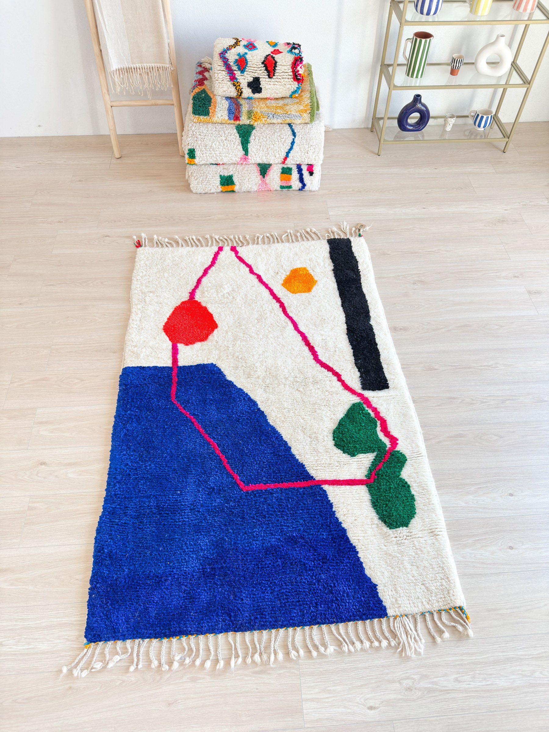 Colorful Berber rug 123 x 205 cm - n°2328