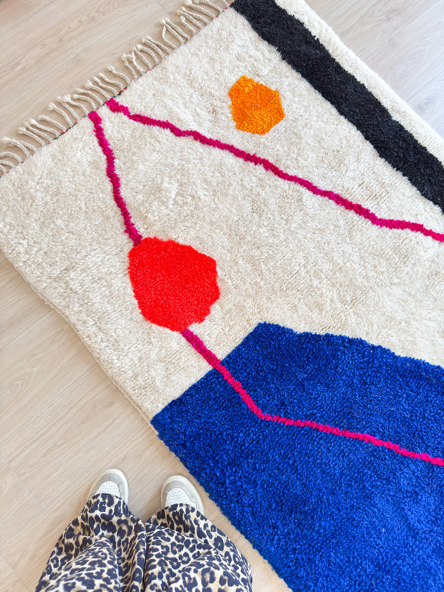 Colorful Berber rug 123 x 205 cm - n°2328