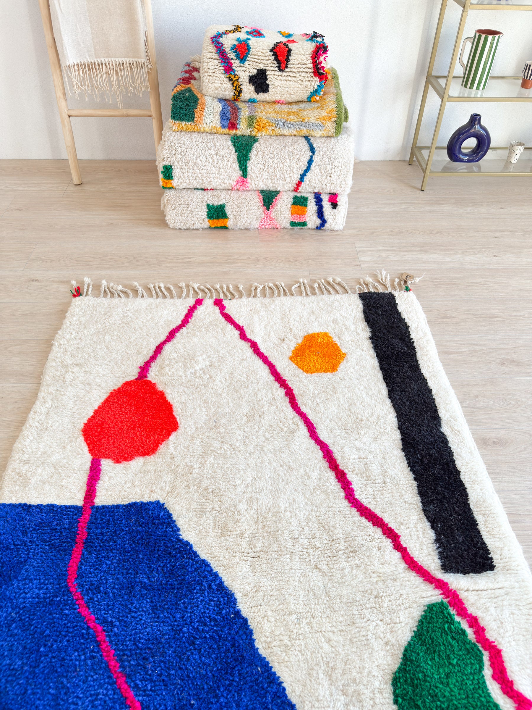 Bunter Berberteppich 123 x 205 cm - Nr. 2328