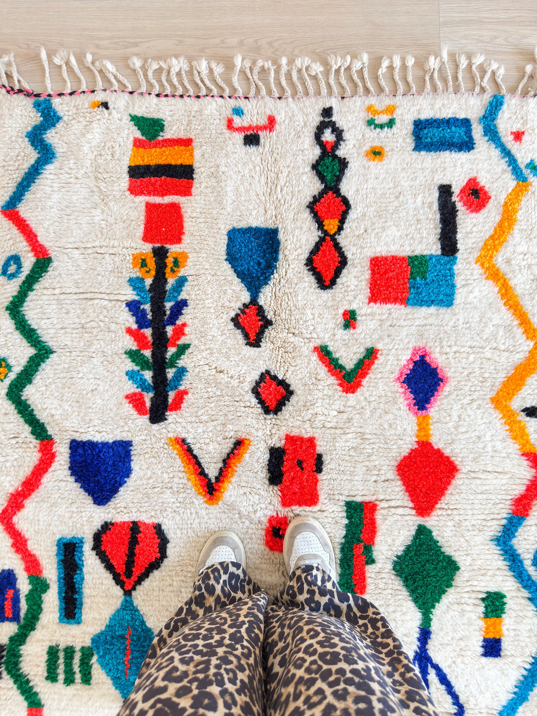 Bunter Berberteppich 119 x 199 cm - Nr. 2275