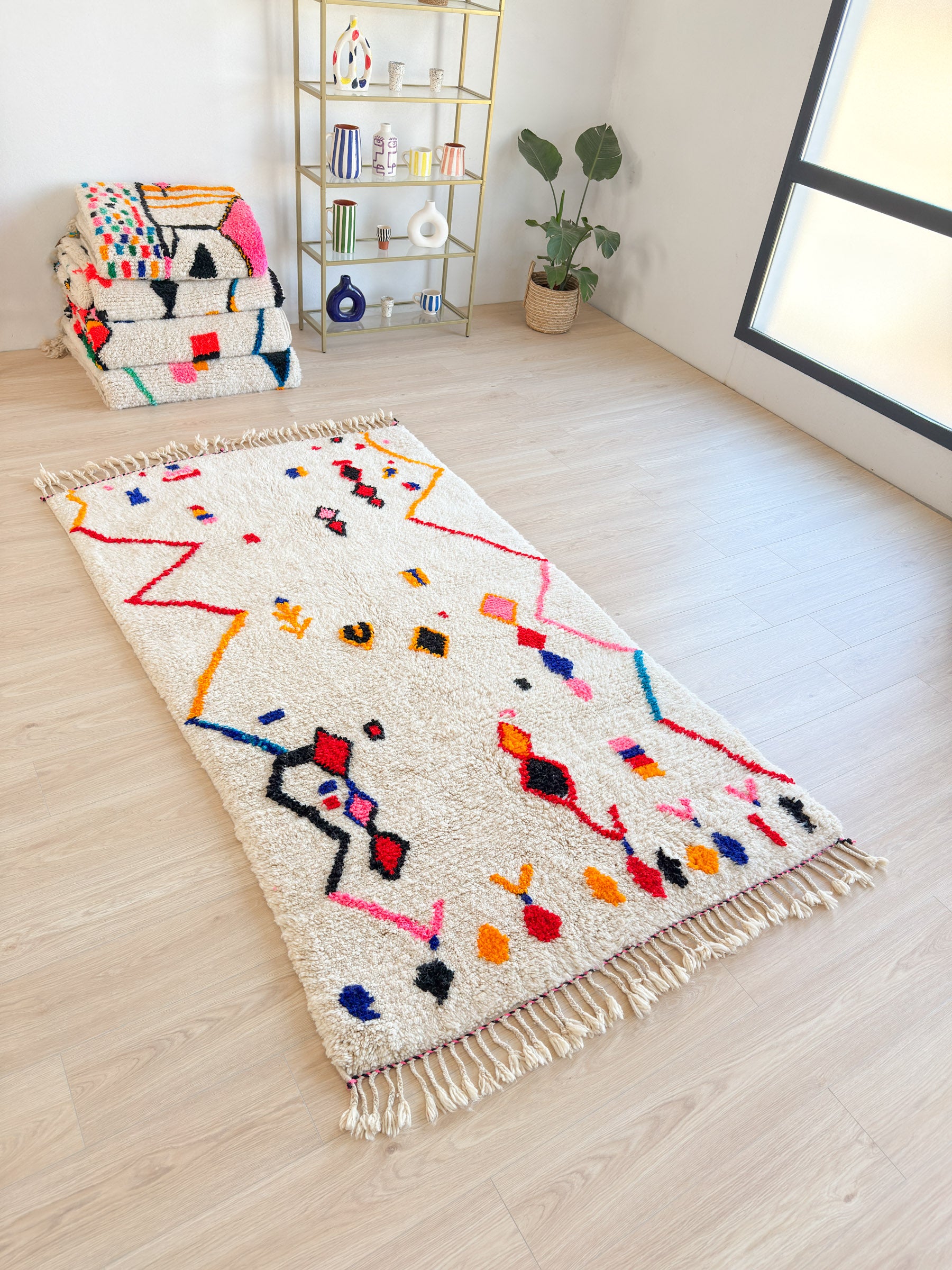 Colorful Berber rug 138 x 266 cm - no. 2044