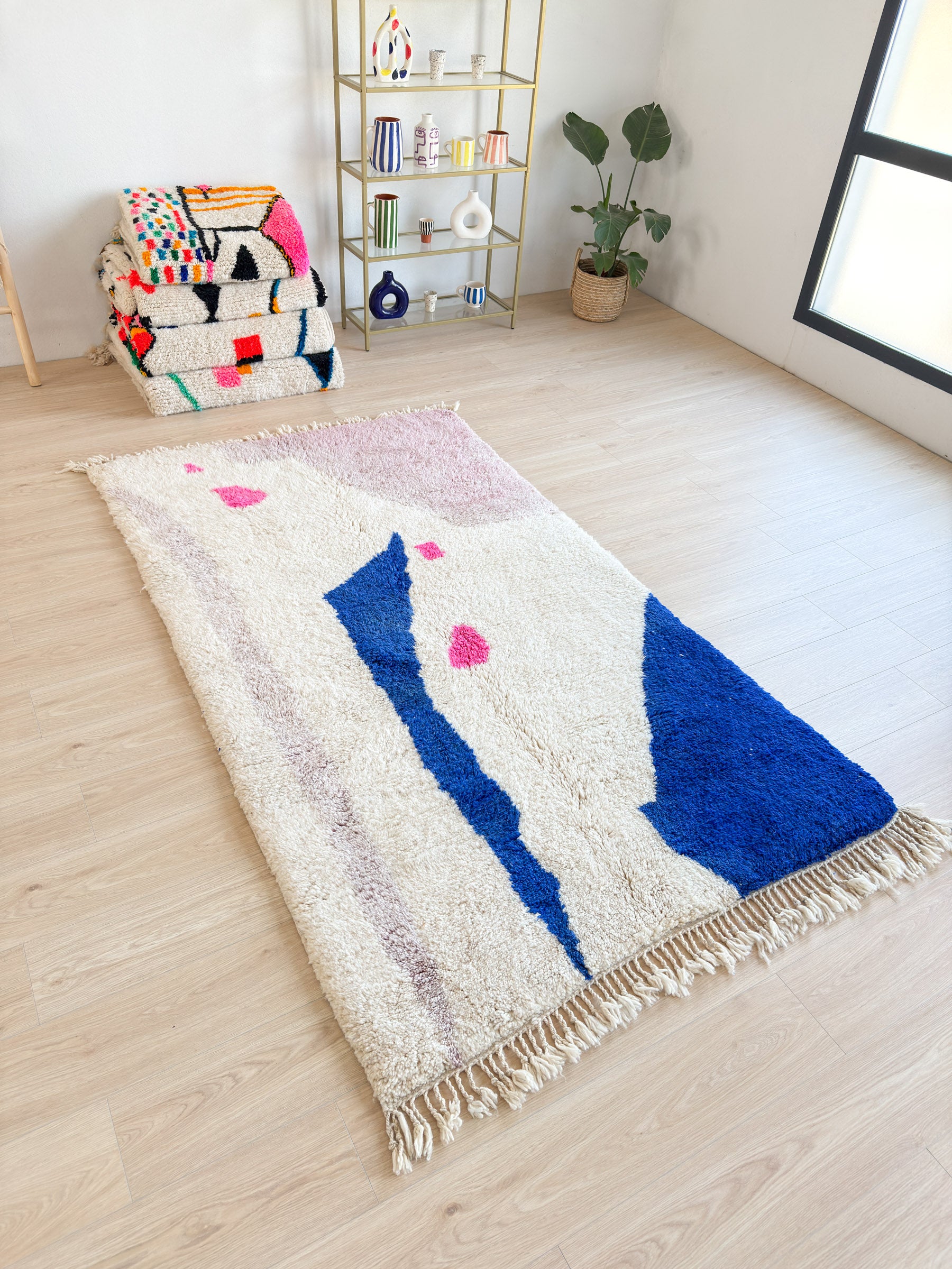 Farbenfroher Berberteppich 143 x 260 cm - Nr. 2047