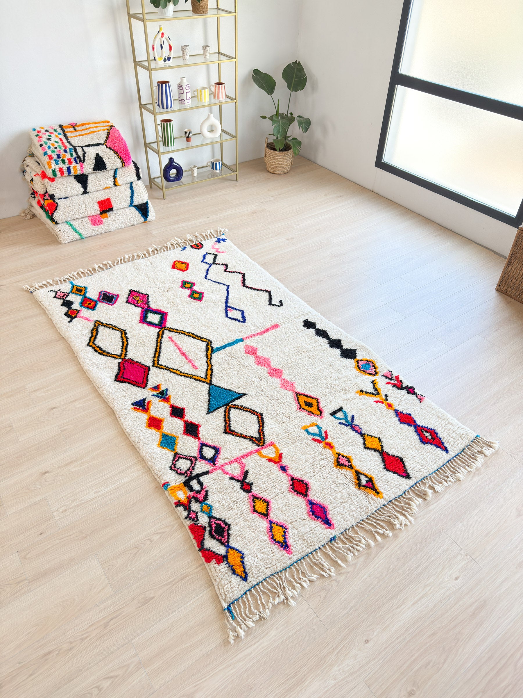 Tapis berbère coloré 152 x 278 cm - n°2037