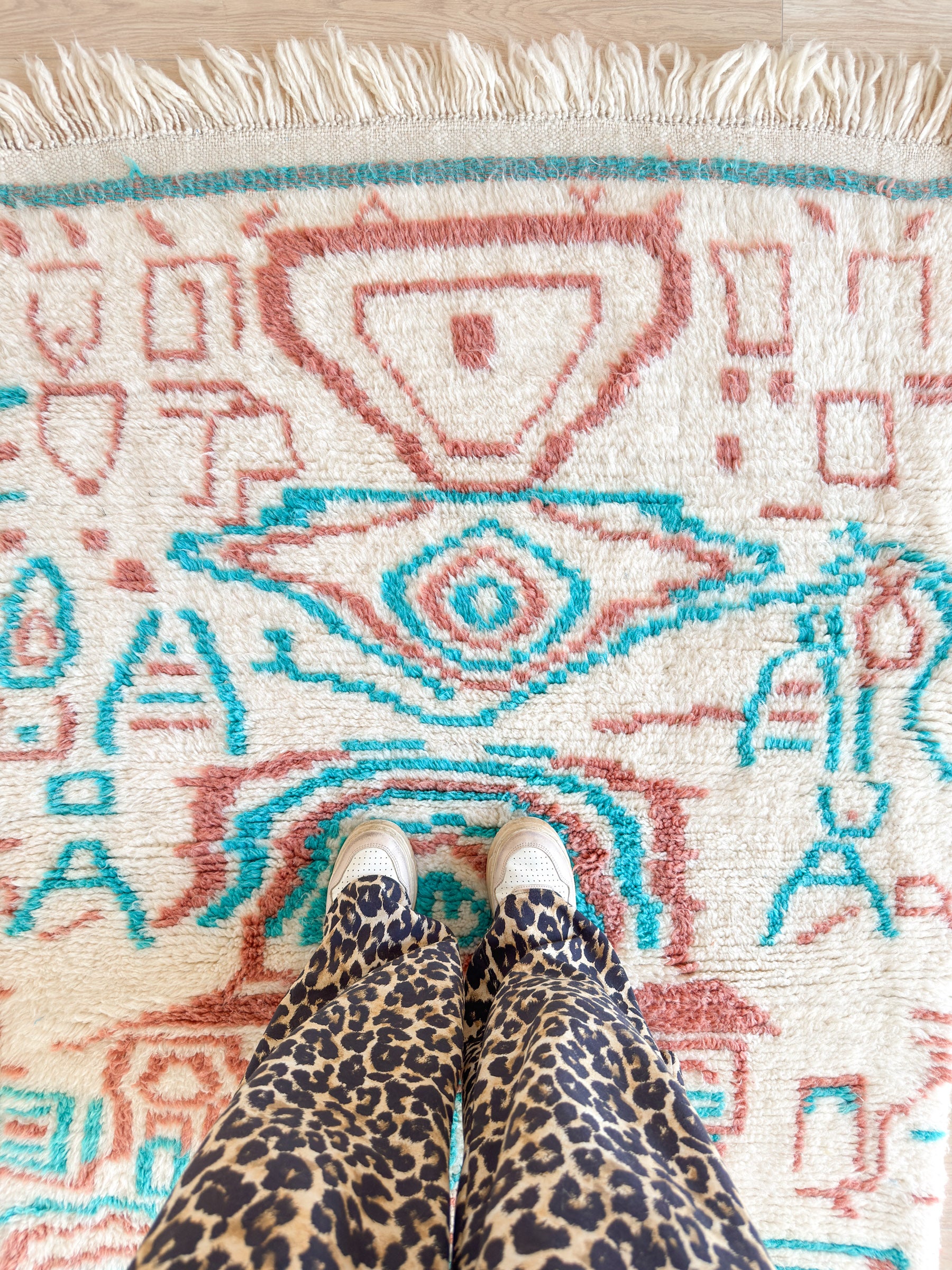 Colorful Berber rug 99 x 165 cm - n°2294