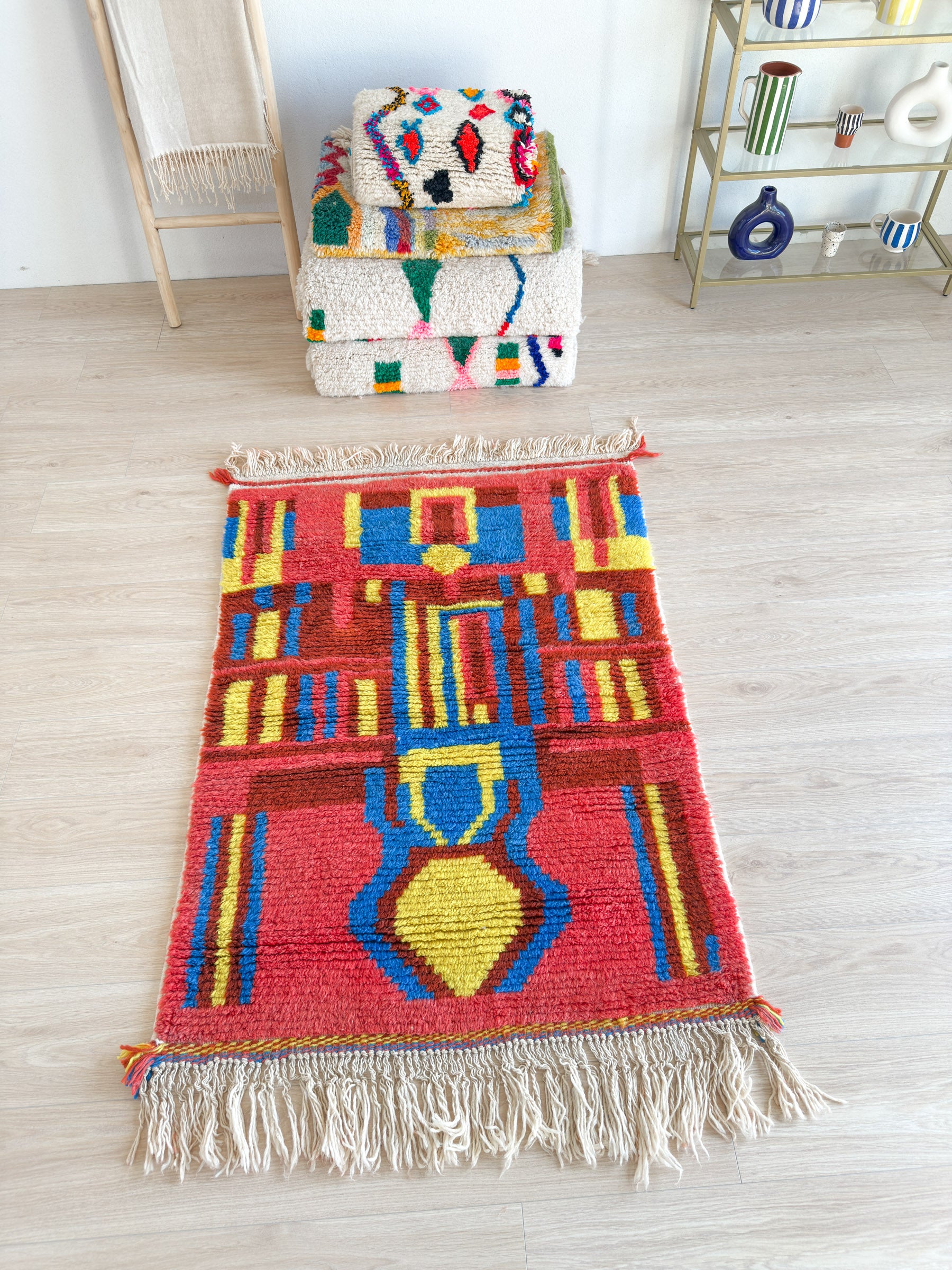 Colorful Berber rug 103 x 164 cm - n°2329