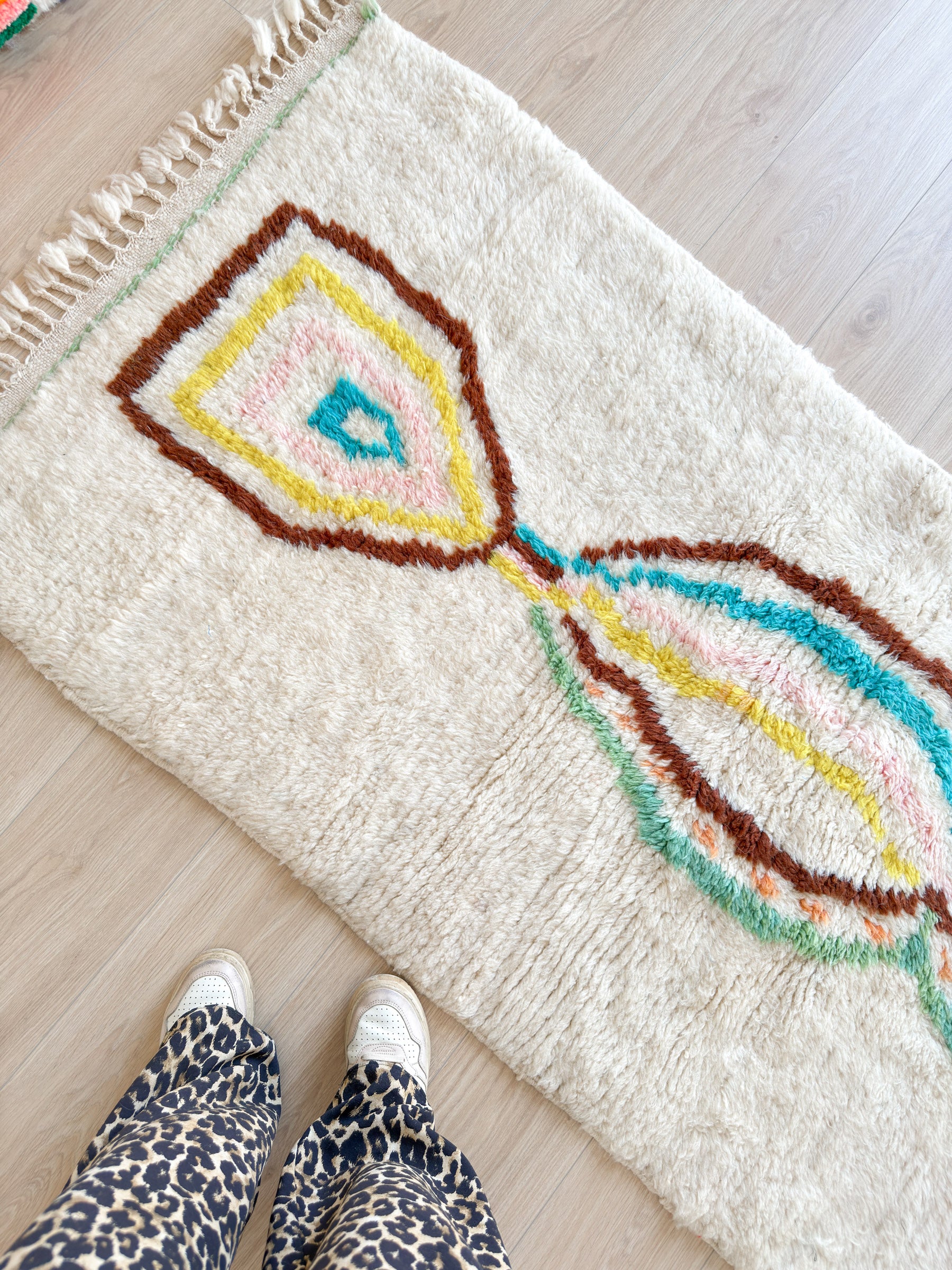 Tapis berbère coloré 95 x 180 cm - n°2295