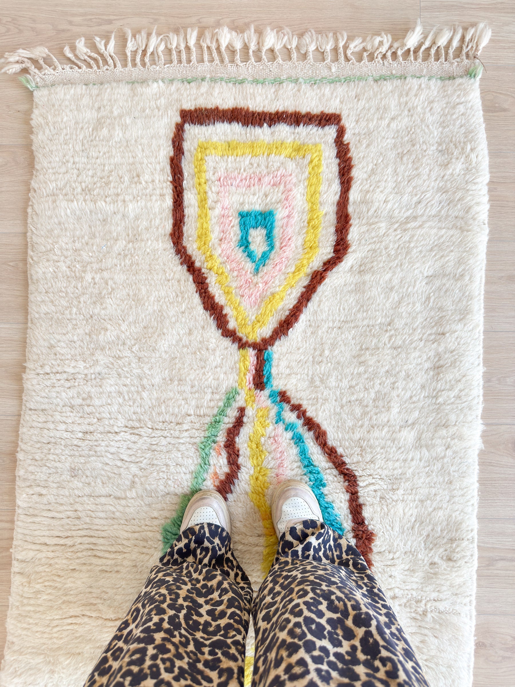 Bunter Berberteppich 95 x 180 cm - Nr. 2295