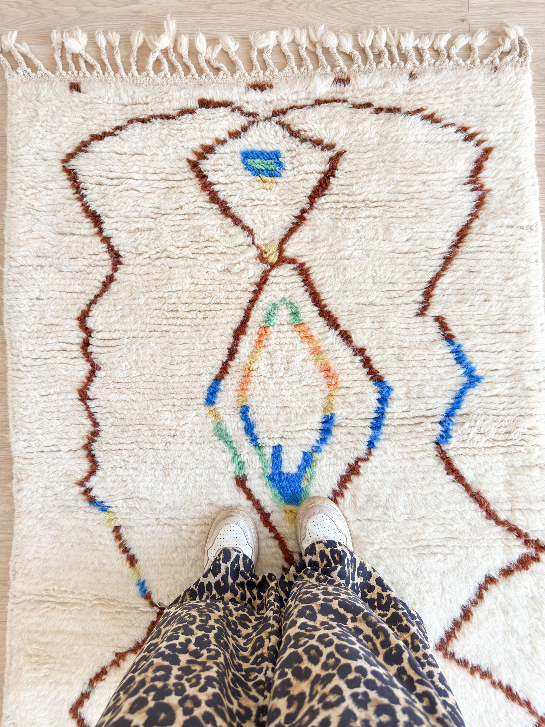 Bunter Berberteppich 105 x 168 cm - Nr. 2333