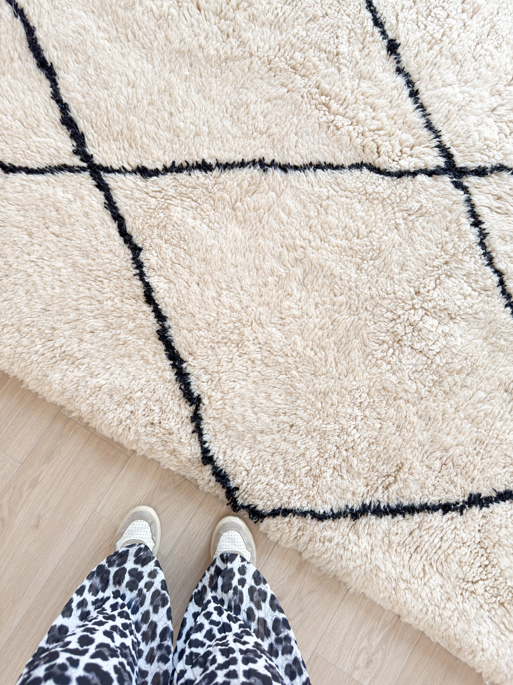 Tapis berbère blanc 197 x 311 cm - n°2340